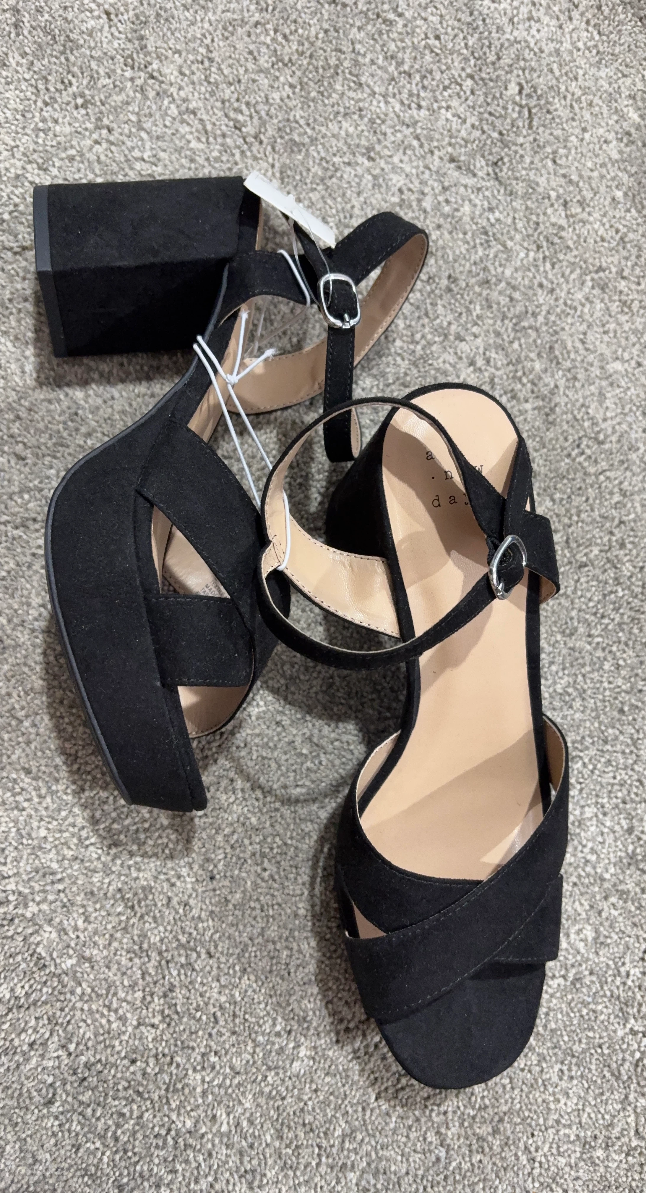 A New Day Black Platform Heels