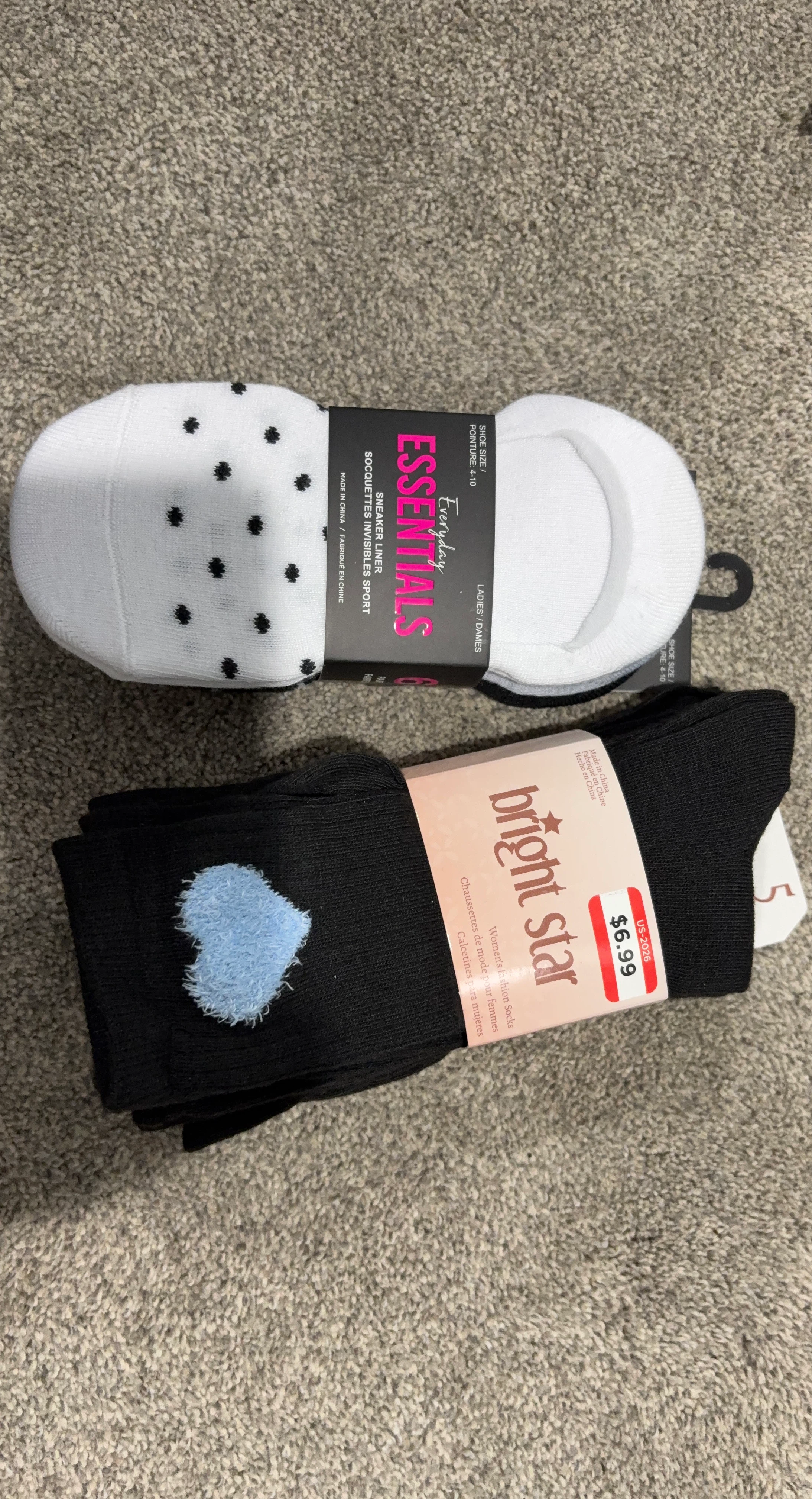 Essentials Socks & Bright Star Black Socks