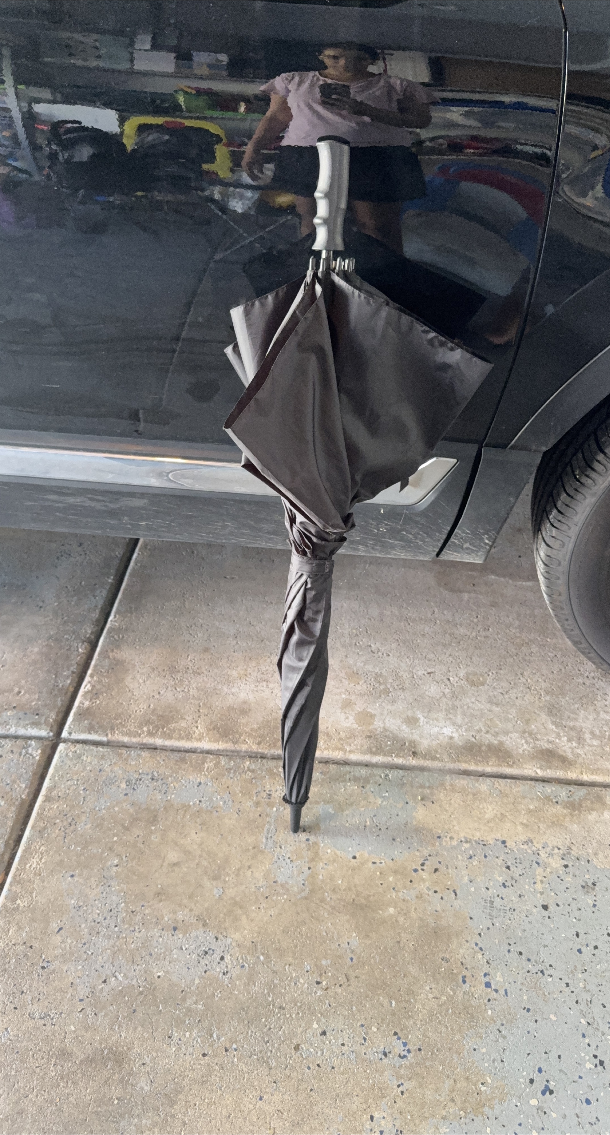 Big Black Foldable Umbrella