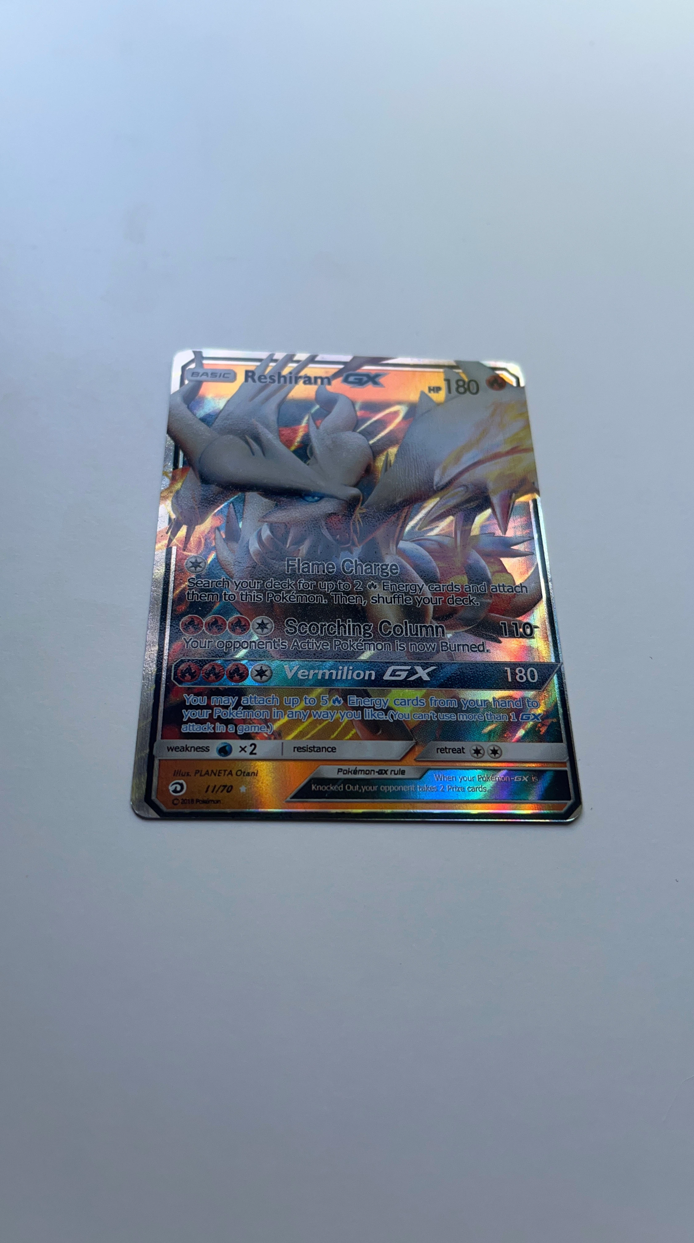 Pokemon Reshiram GX Trading Card 11/70