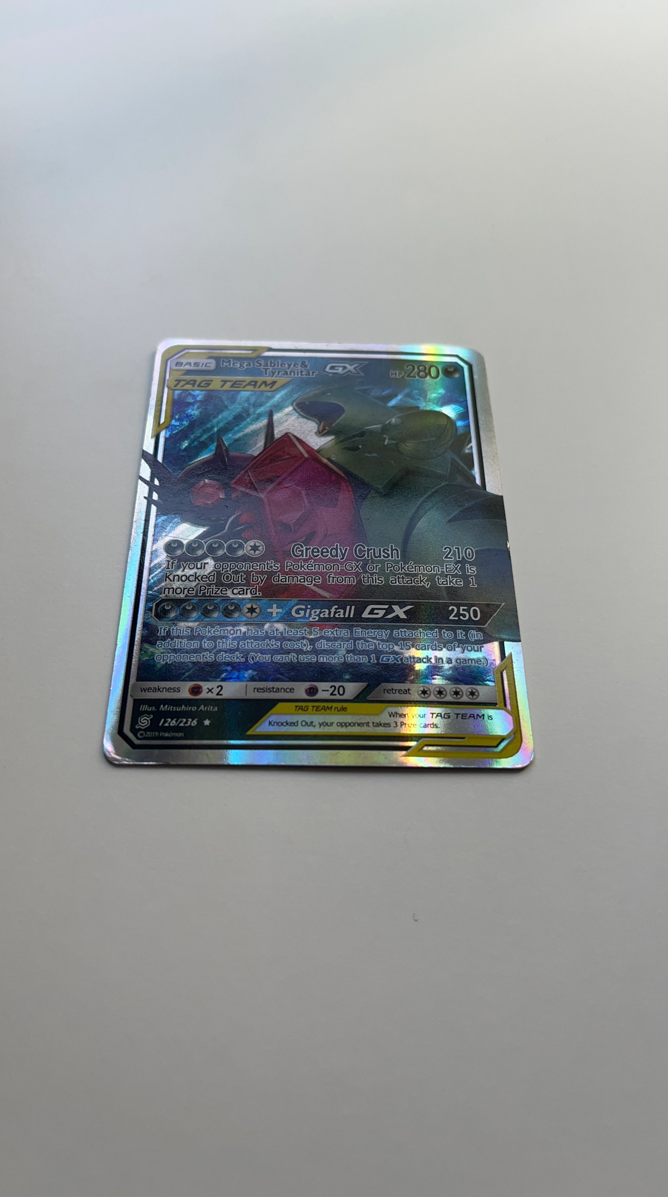 Pokemon TAG TEAM Mega Sableye & Tyranitar GX Card