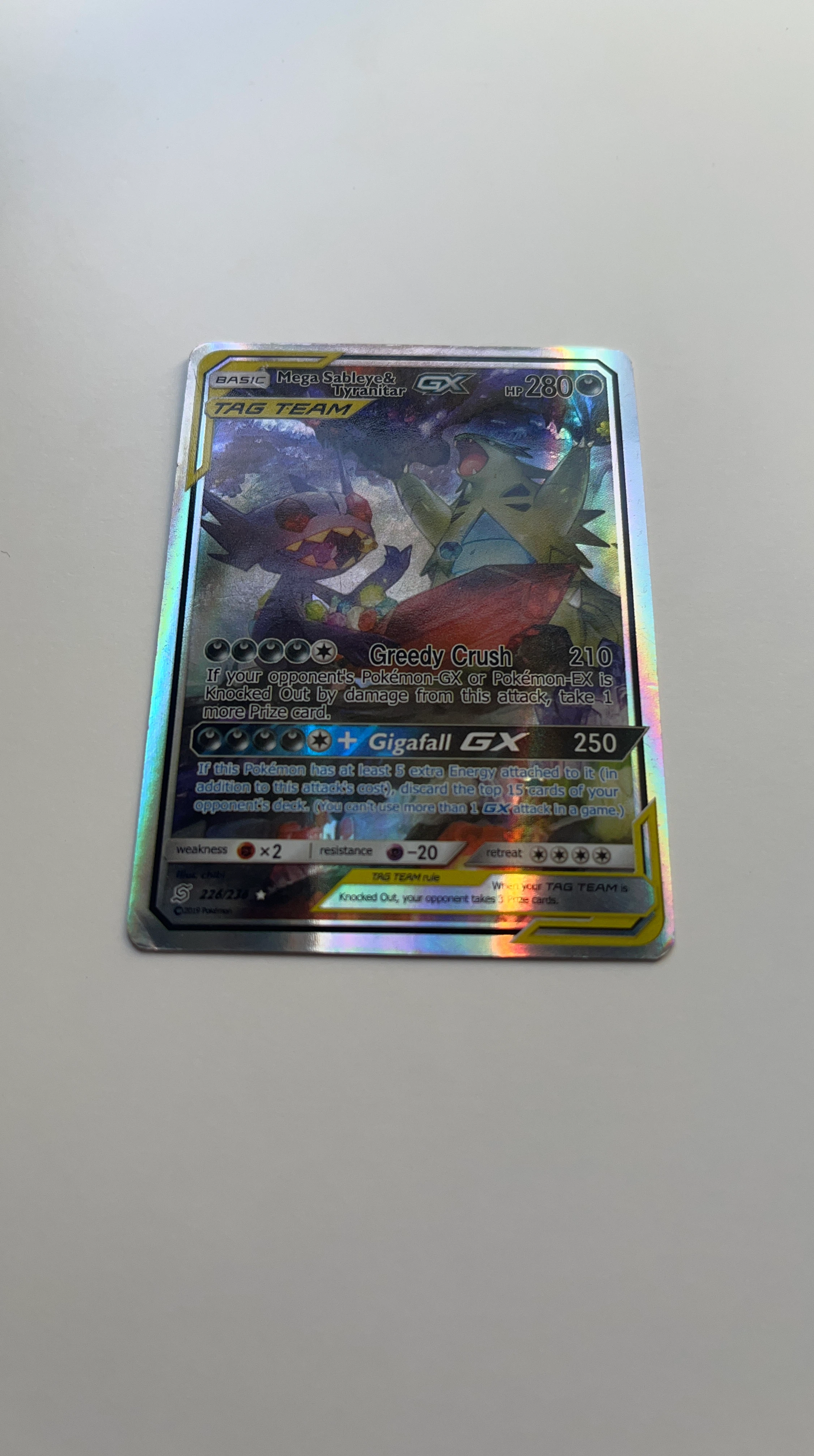 Pokemon Mega Sableye & Tyranitar GX Tag Team Card