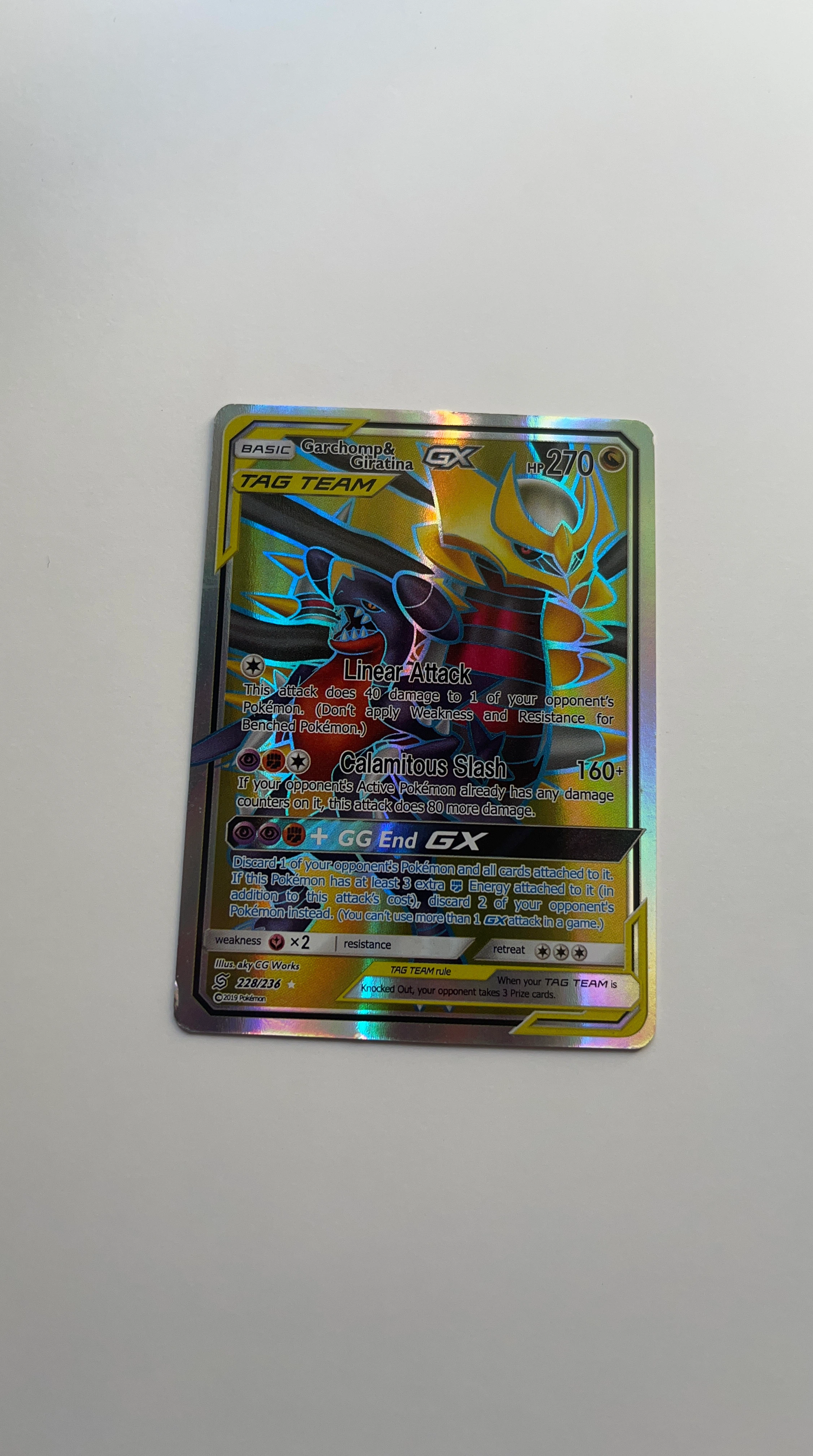 Pokémon Garchomp & Giratina GX Tag Team Card 228/236