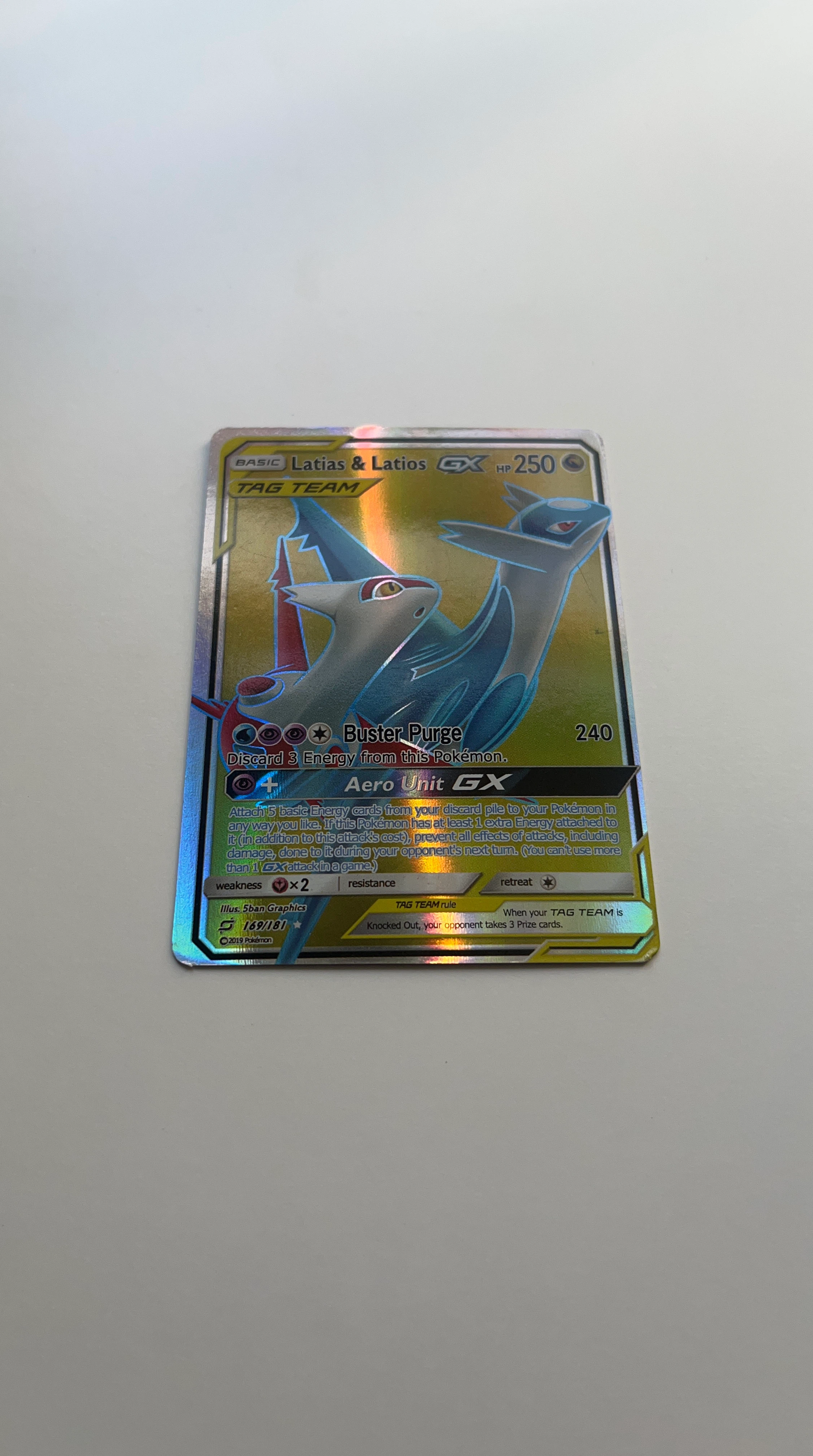 Pokemon Tag Team Latias & Latios GX Card