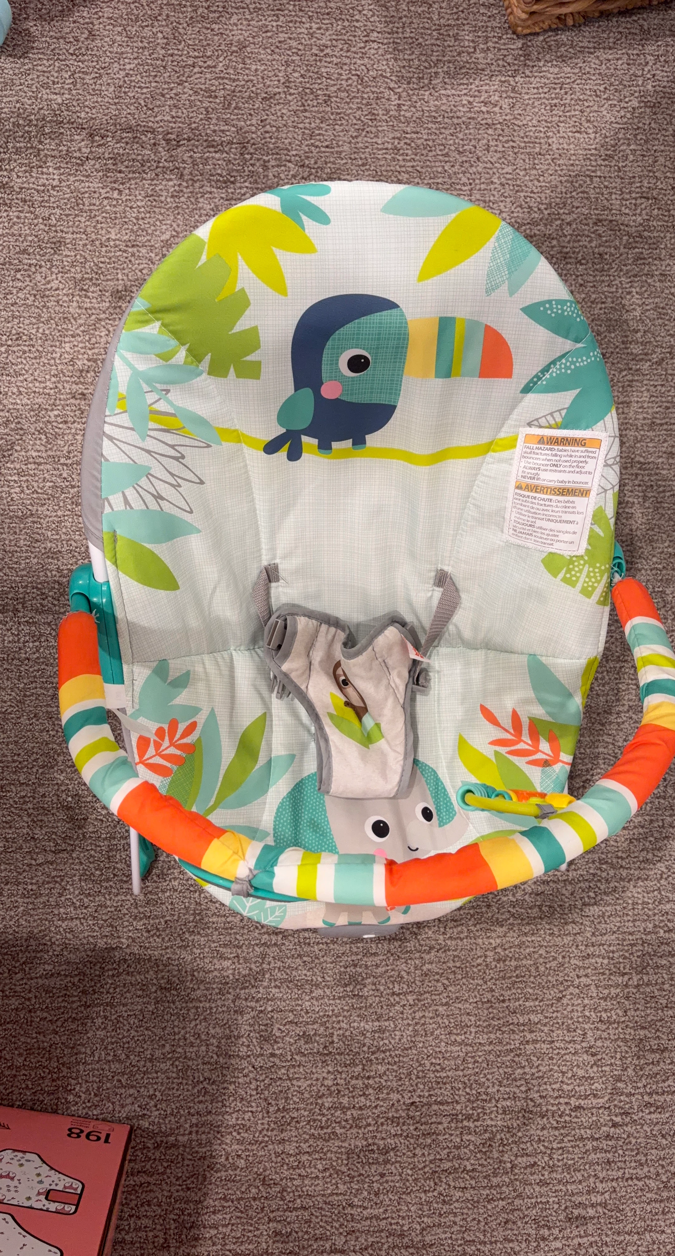 Baby Bouncer with Toucan and Elephant