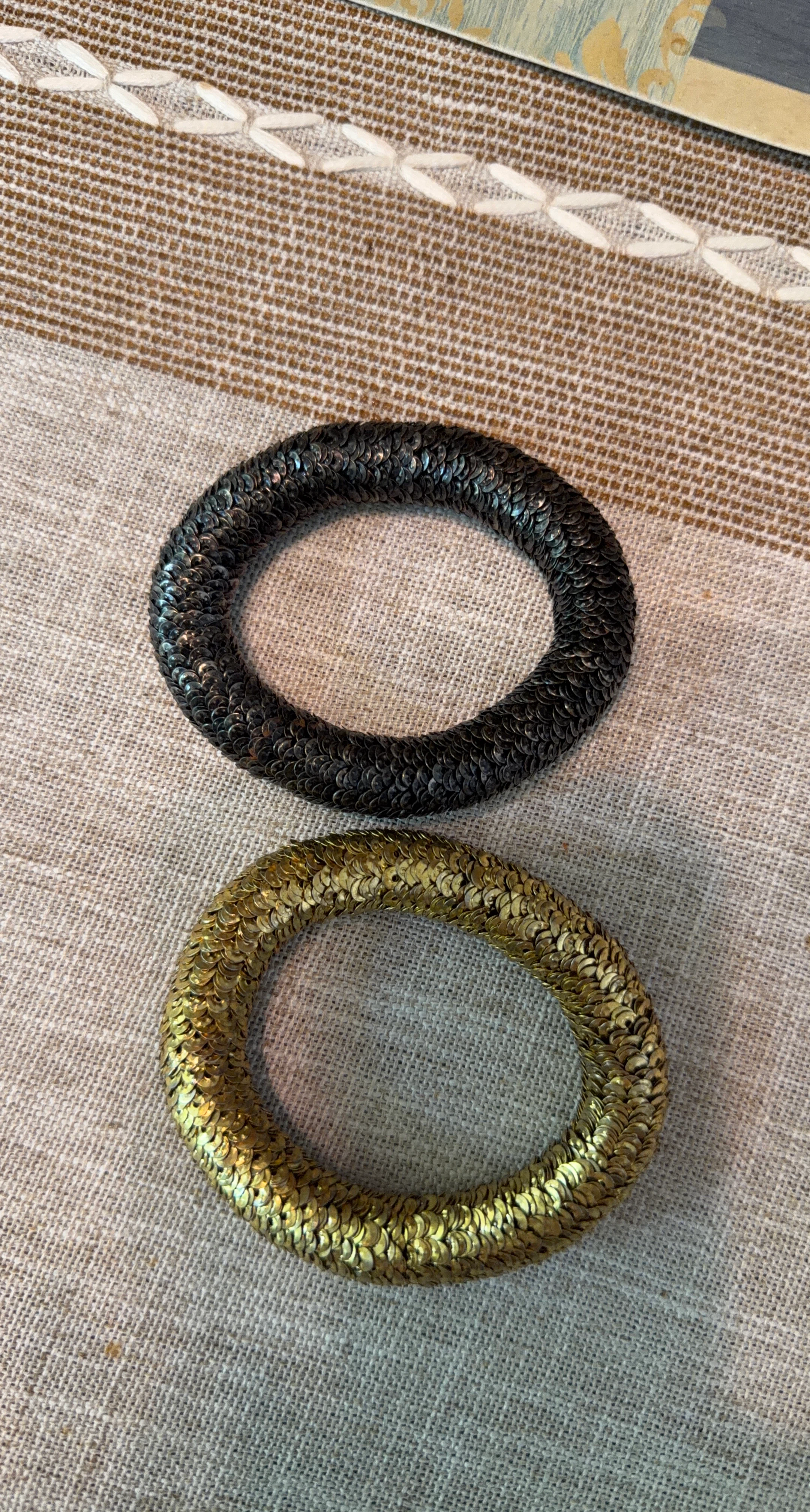 Black and Gold Sequin Bracelets