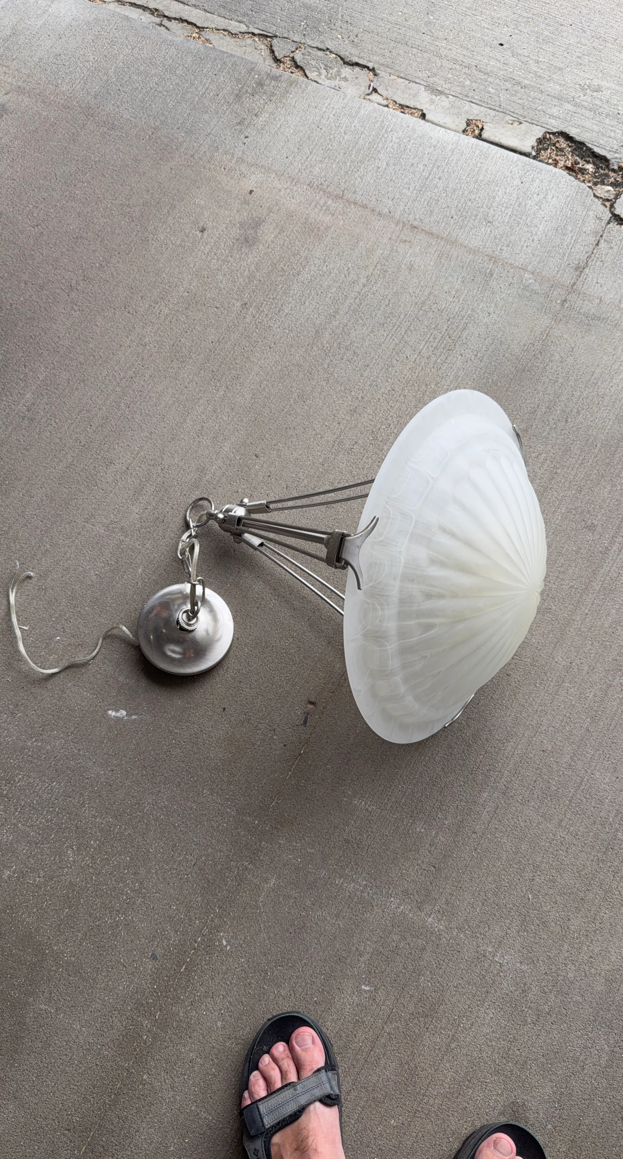 White Frosted Glass Pendant Light