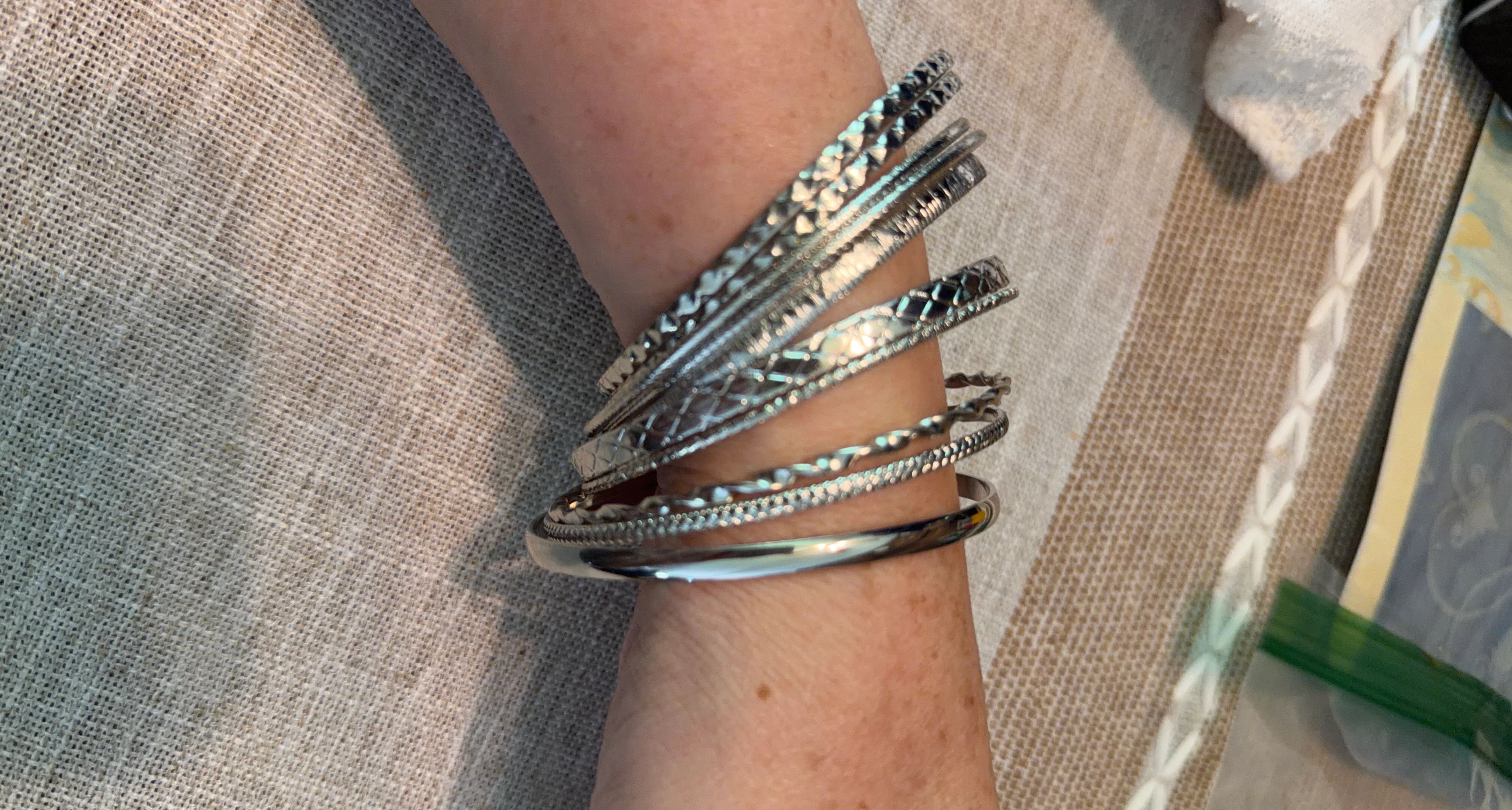 Set of Silver Tone Bangles