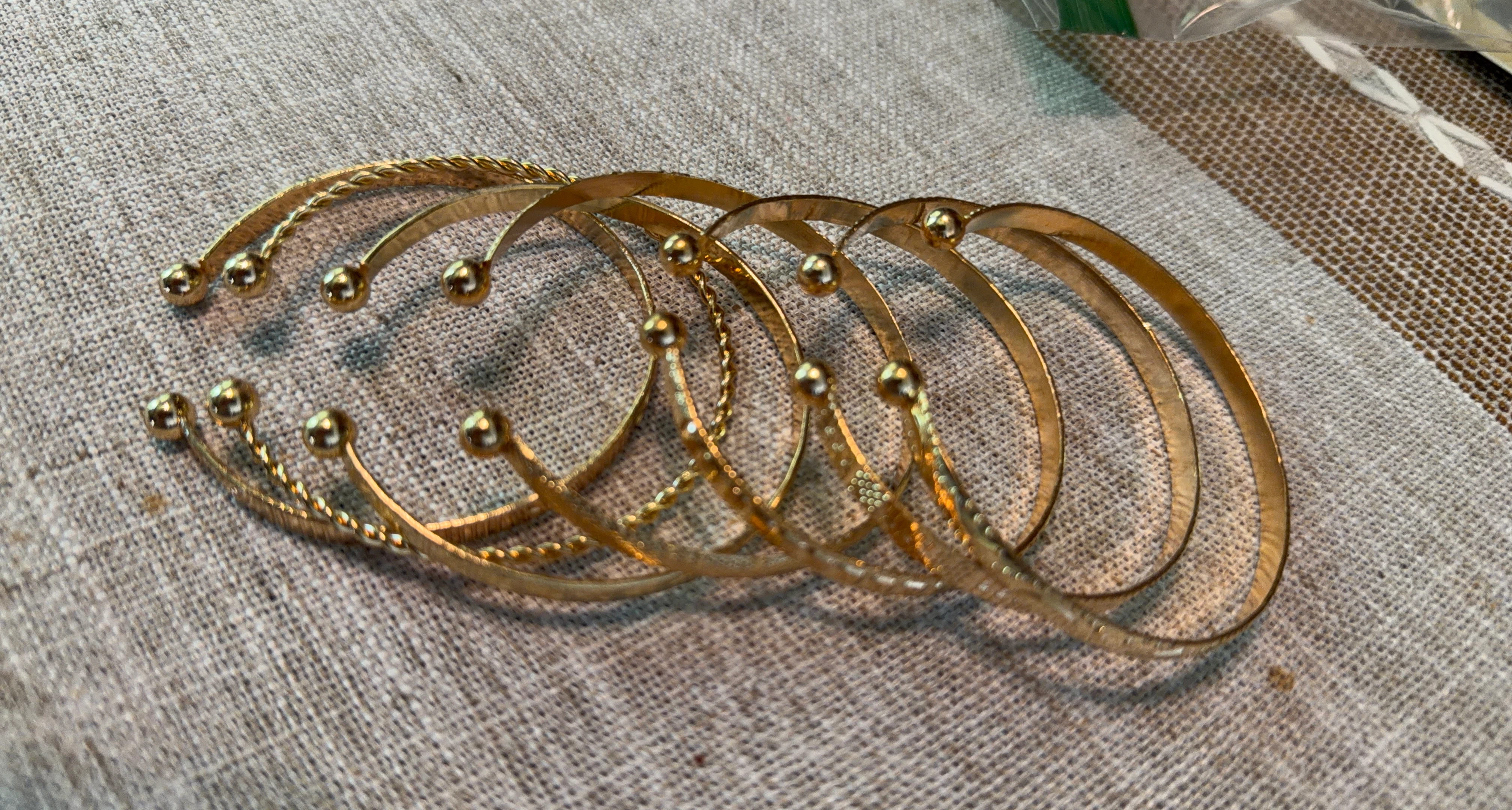 Set of 7Gold-Tone Bangle Bracelets