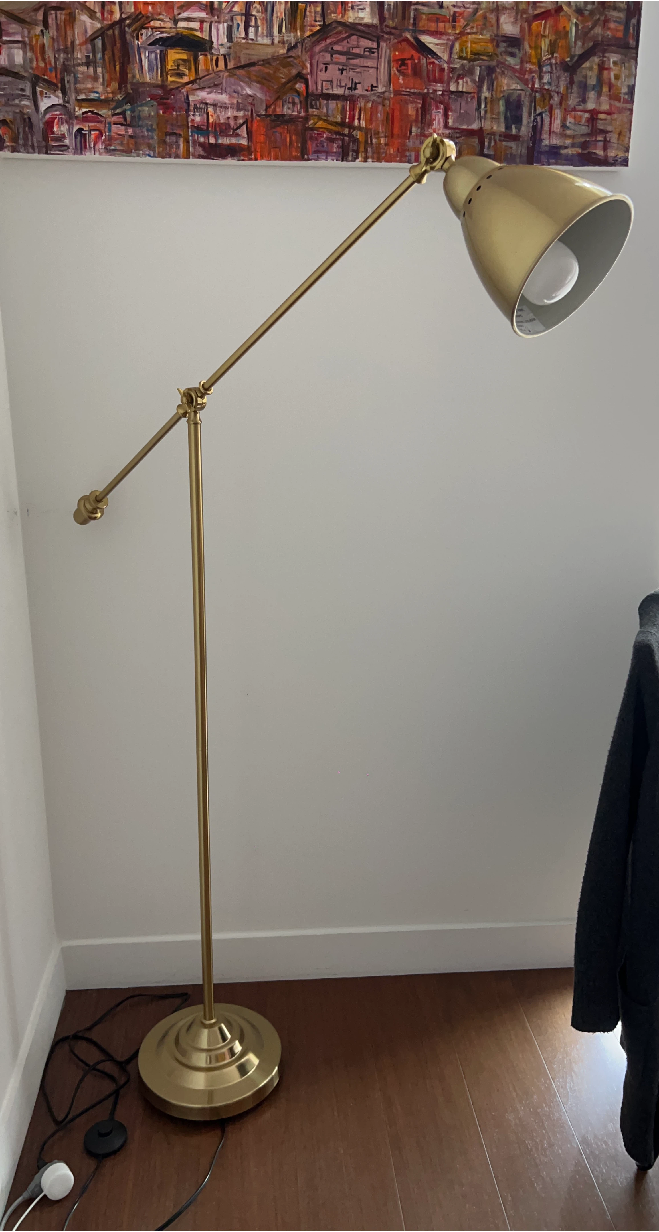 Adjustable Brass Floor Lamp