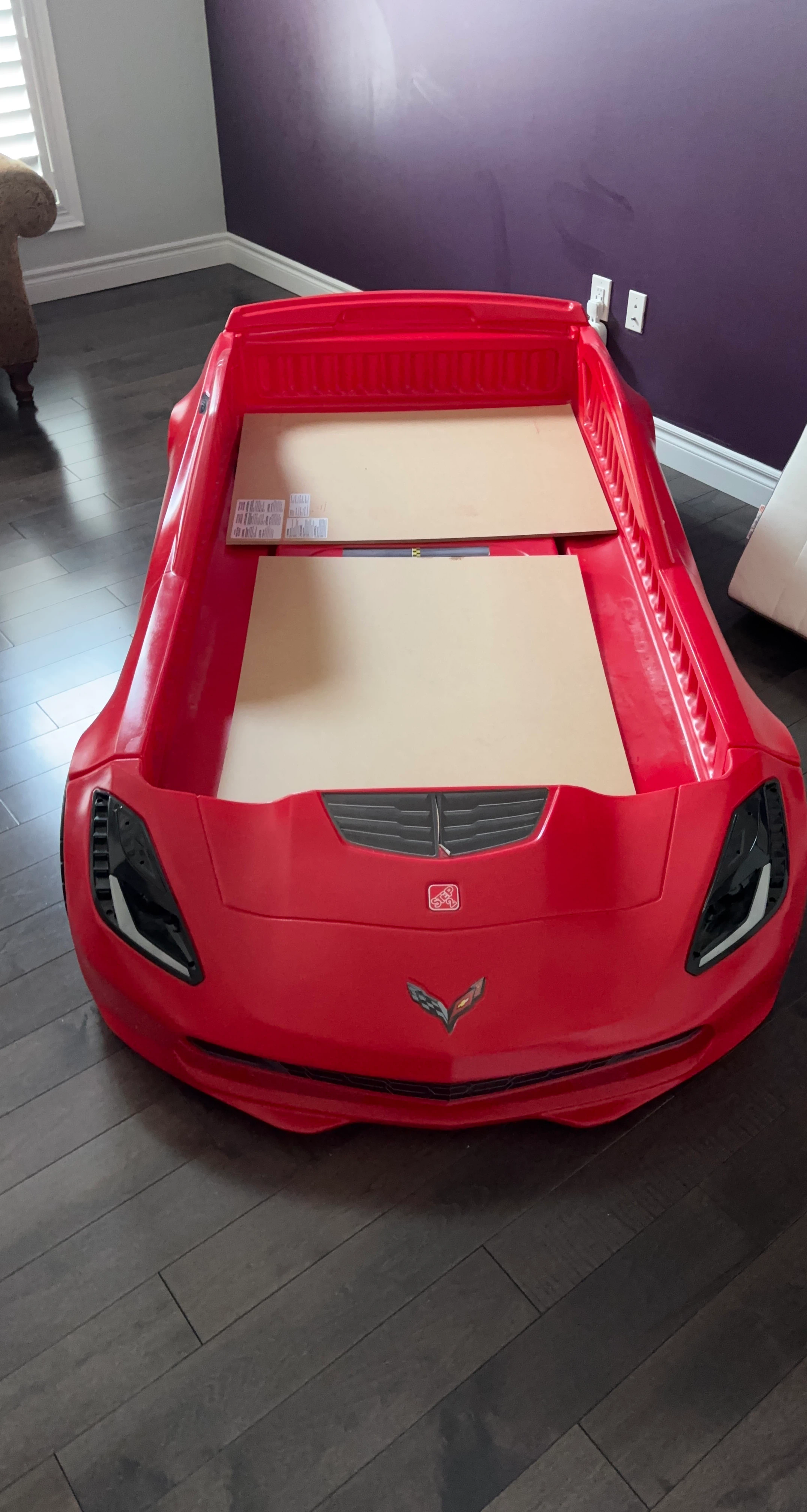 Red Corvette Toddler Bed w mattress