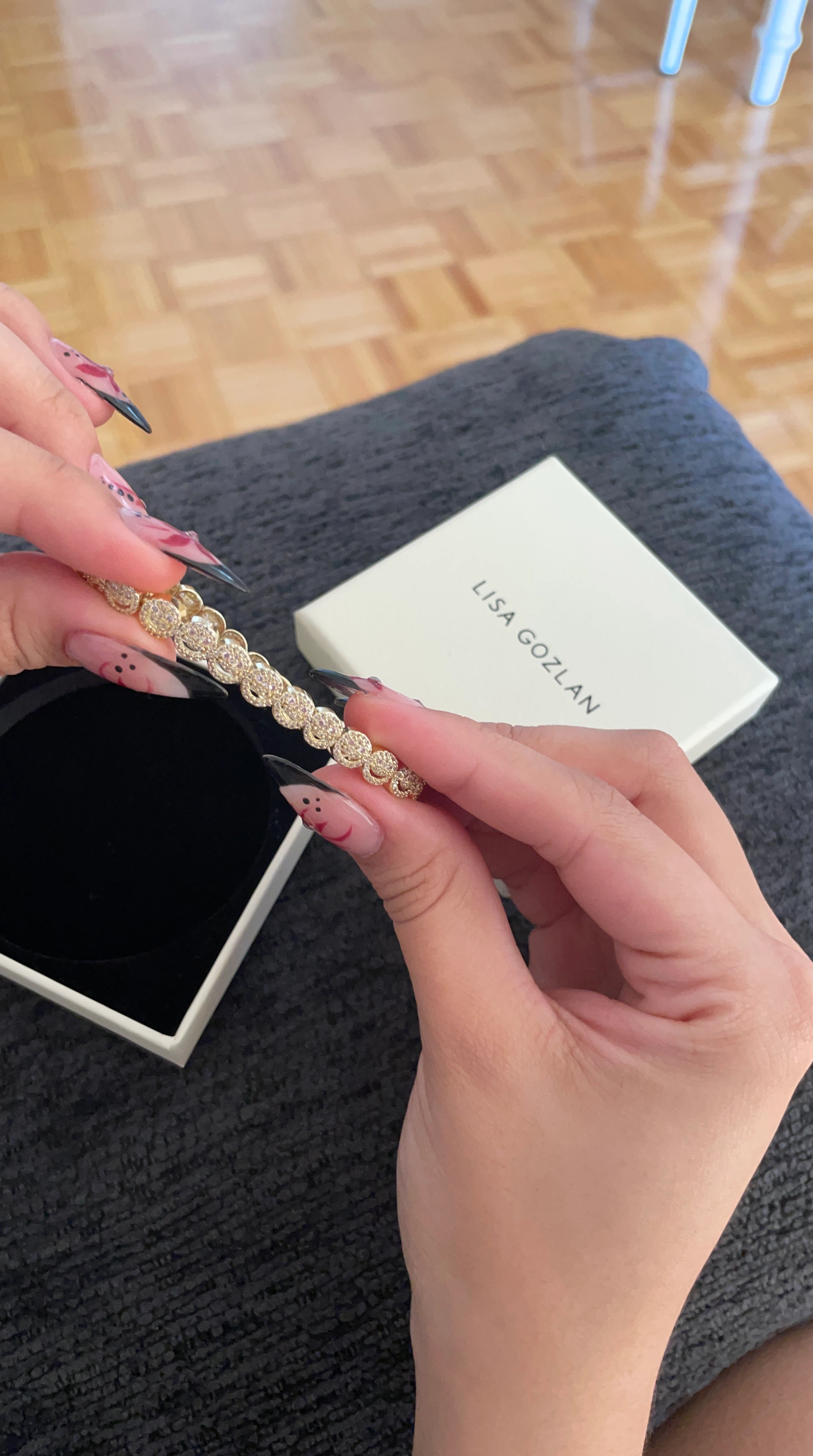 Lisa Gozlan Gold Tennis Bracelet