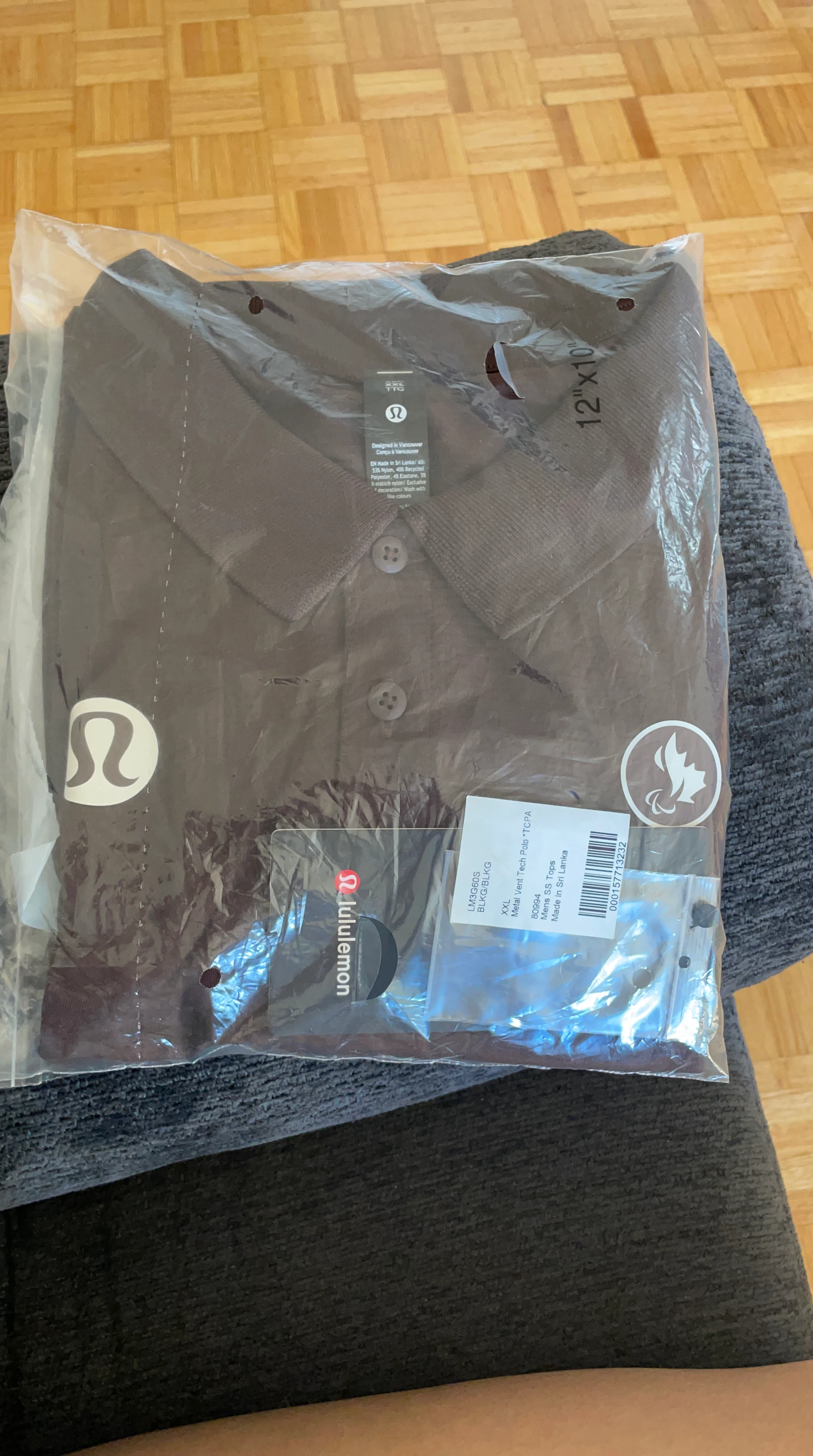 Lululemon Metal Vent Tech Polo Shirt XXL Black