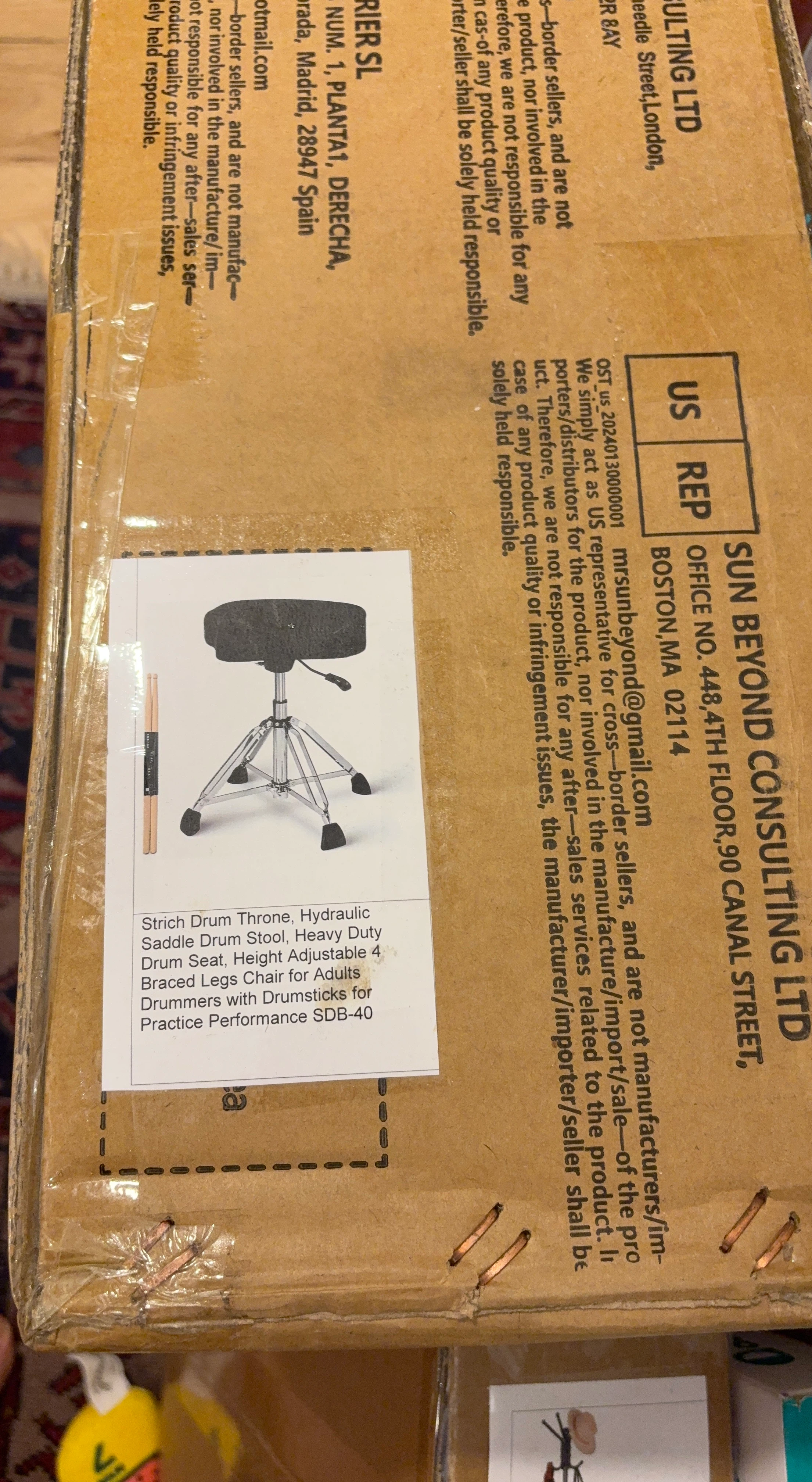 Strich Hydraulic Saddle Drum Stool Throne - SDB-40