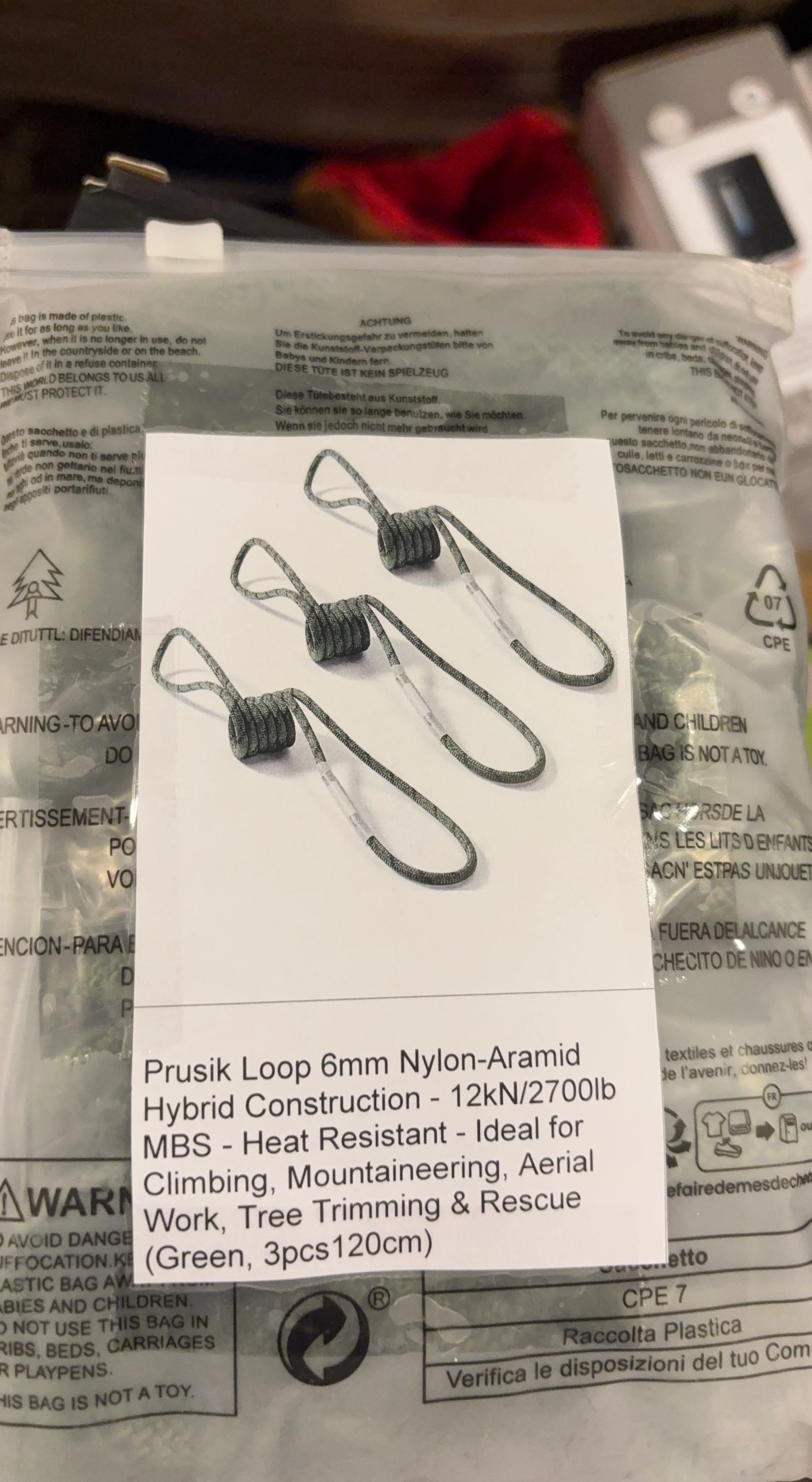 Prusik Loop 6mm 12KN Nylon Climbing Gear