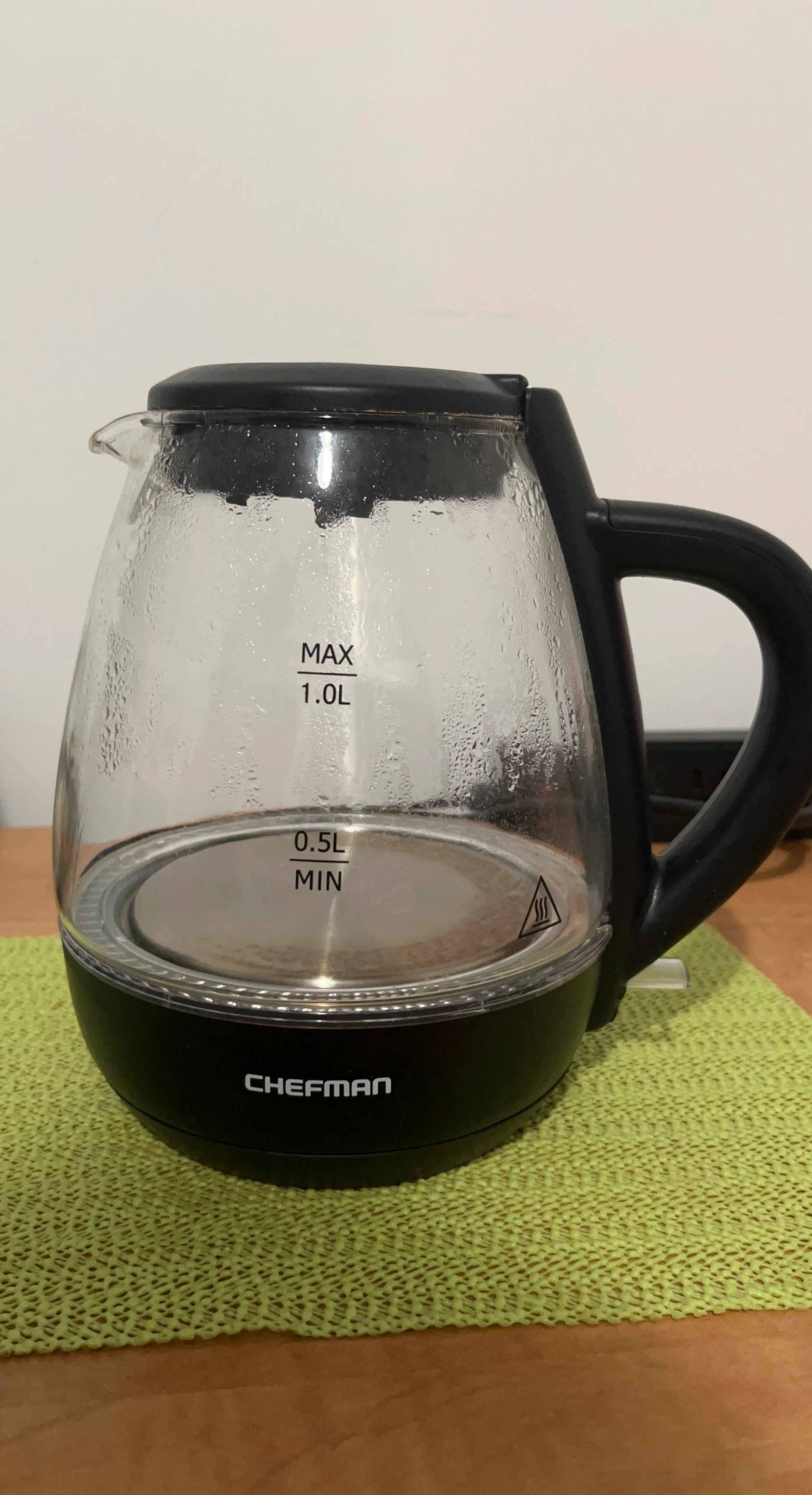 Chefman Glass Electric Kettle with Infuser