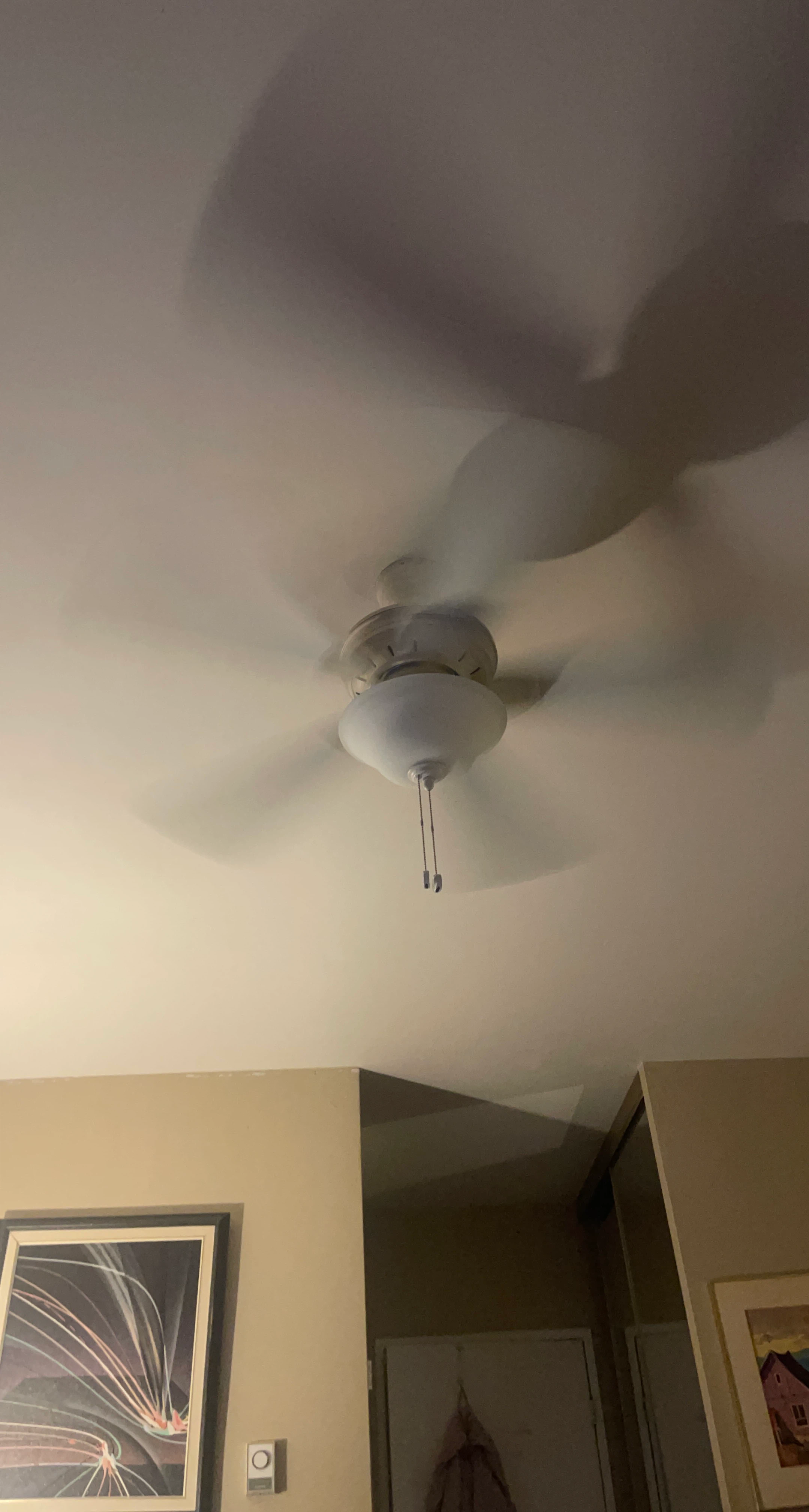 White Ceiling Fan with Light