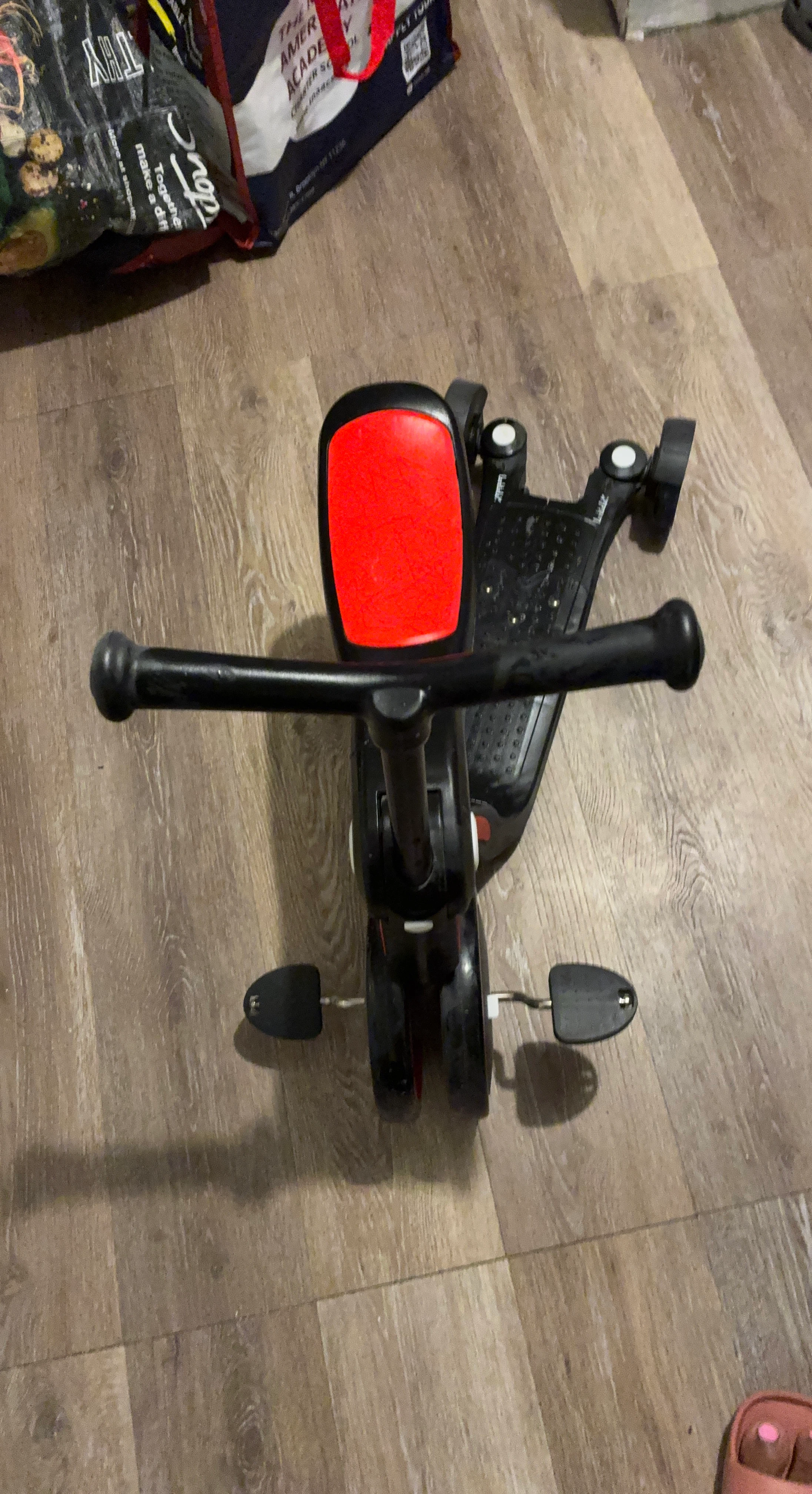 Kids Ride-On Scooter with Red Seat