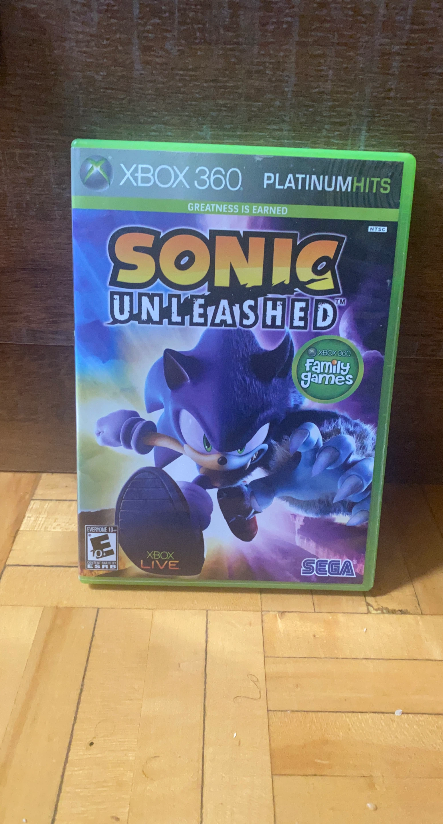 XBOX 360 Sonic Unleashed Platinum Hits Video Game