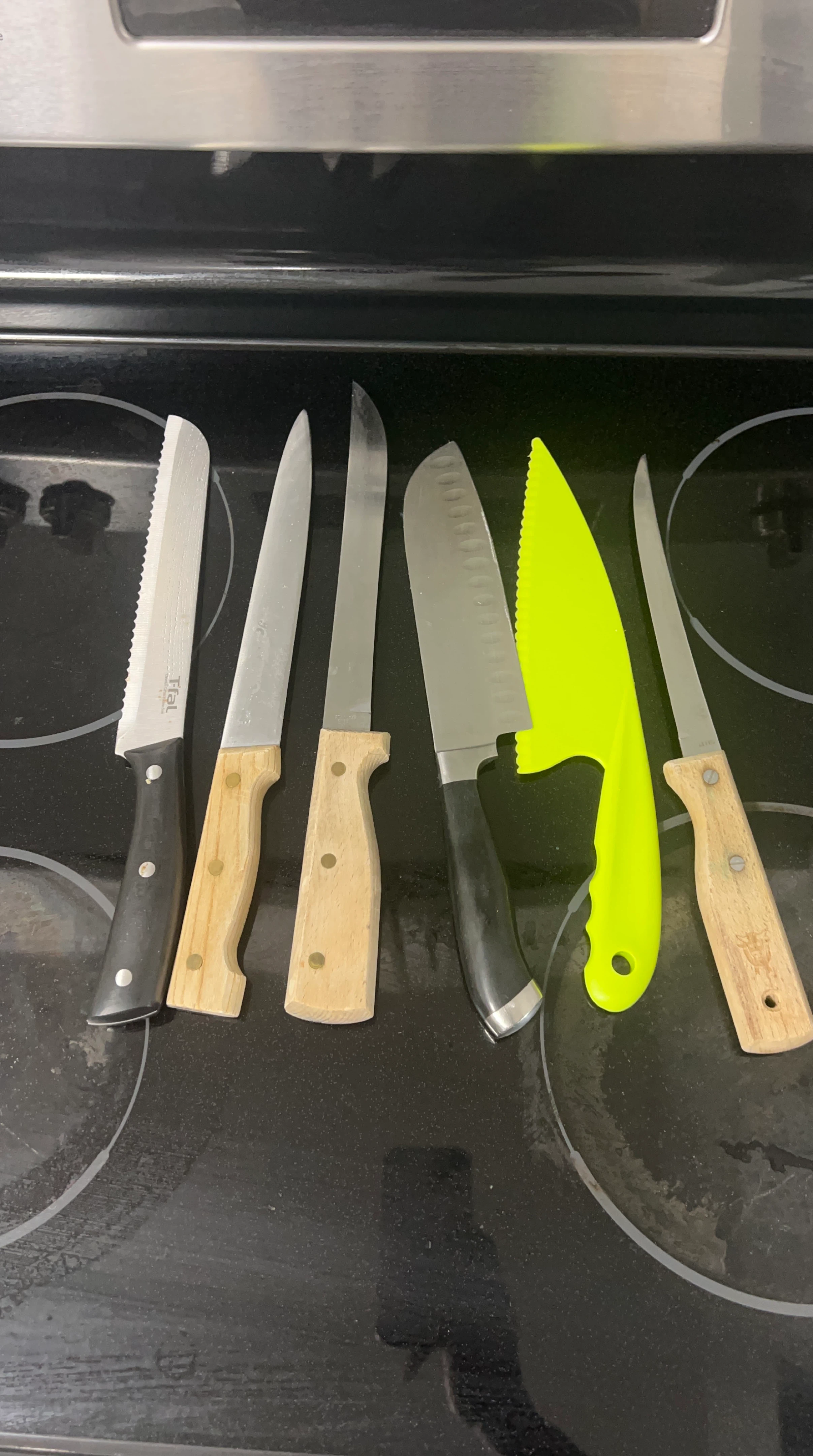T-fal Serrated Knife & Kitchen Knives Set