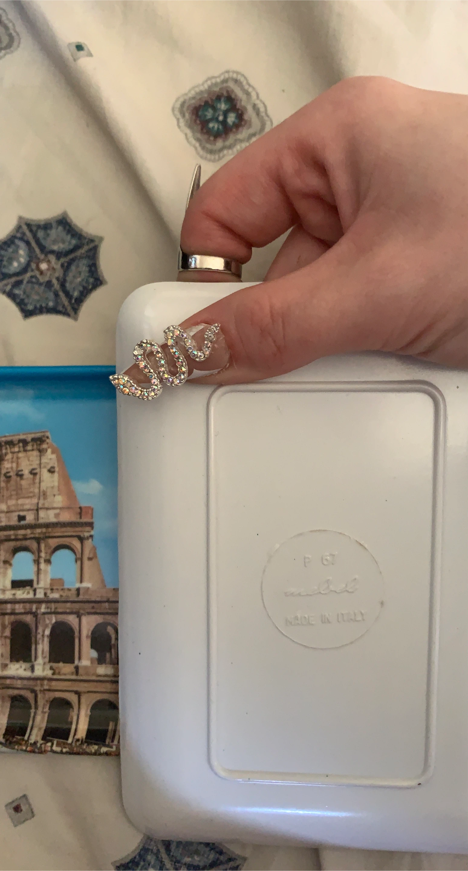 Decorative Tray with Colosseum and Renaissance Portrait