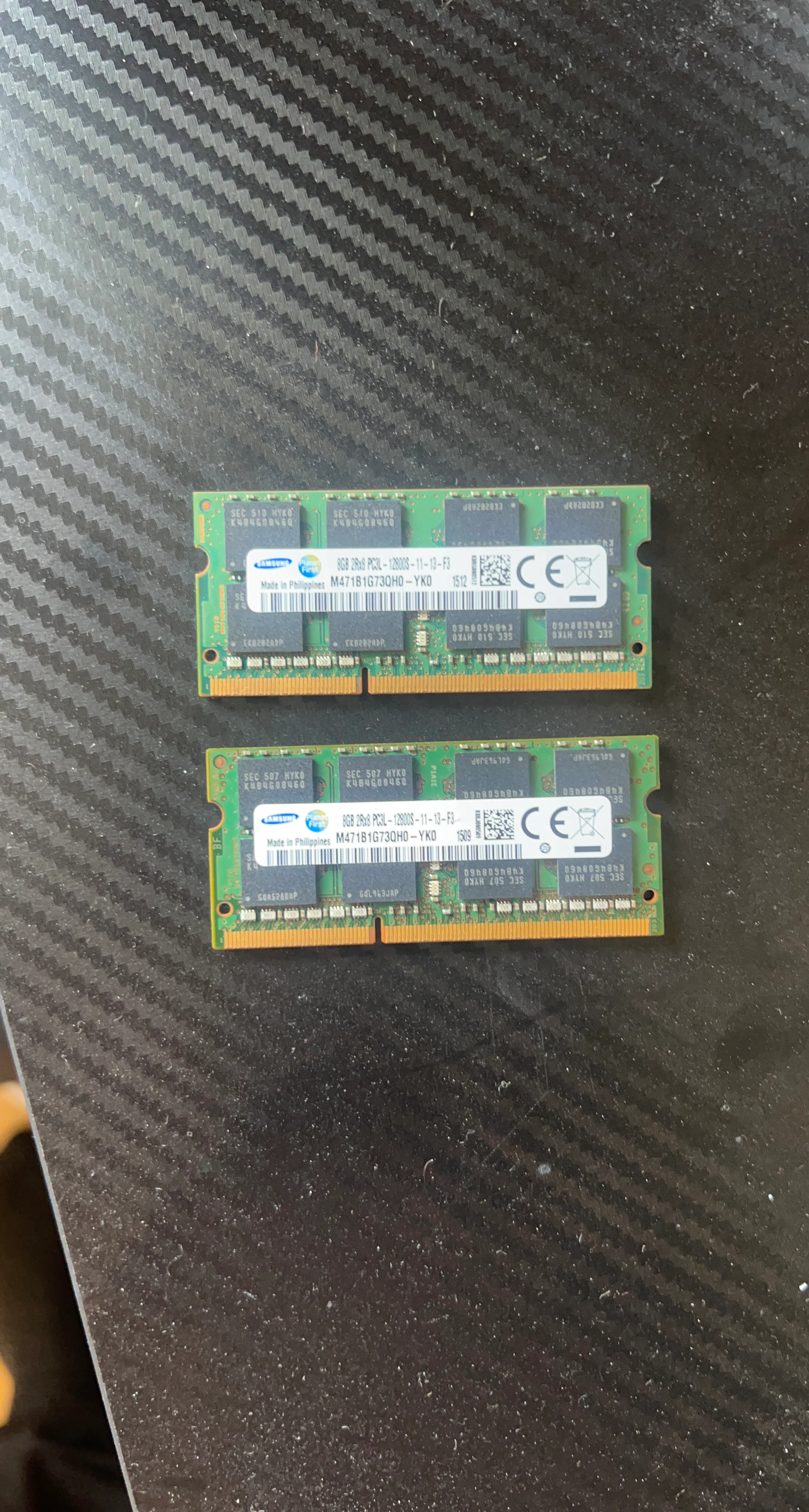 Samsung 8GB DDR3 Laptop RAM (2x)