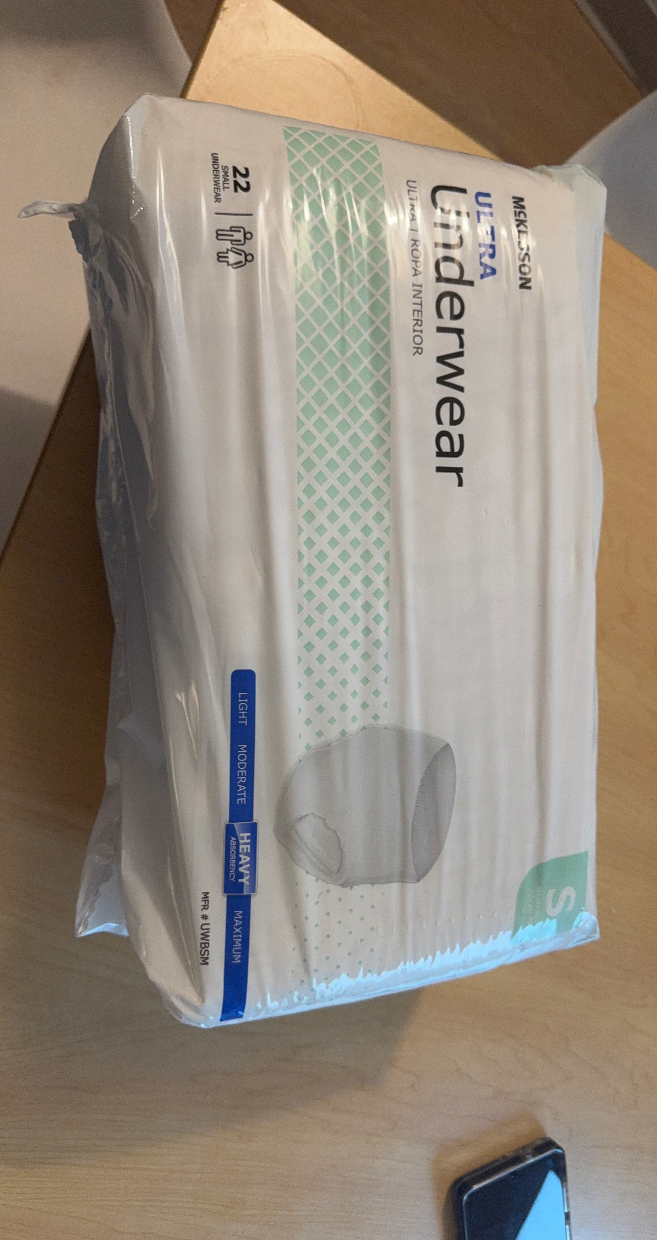 McKesson Ultra Underwear, Size S, 22 Count
