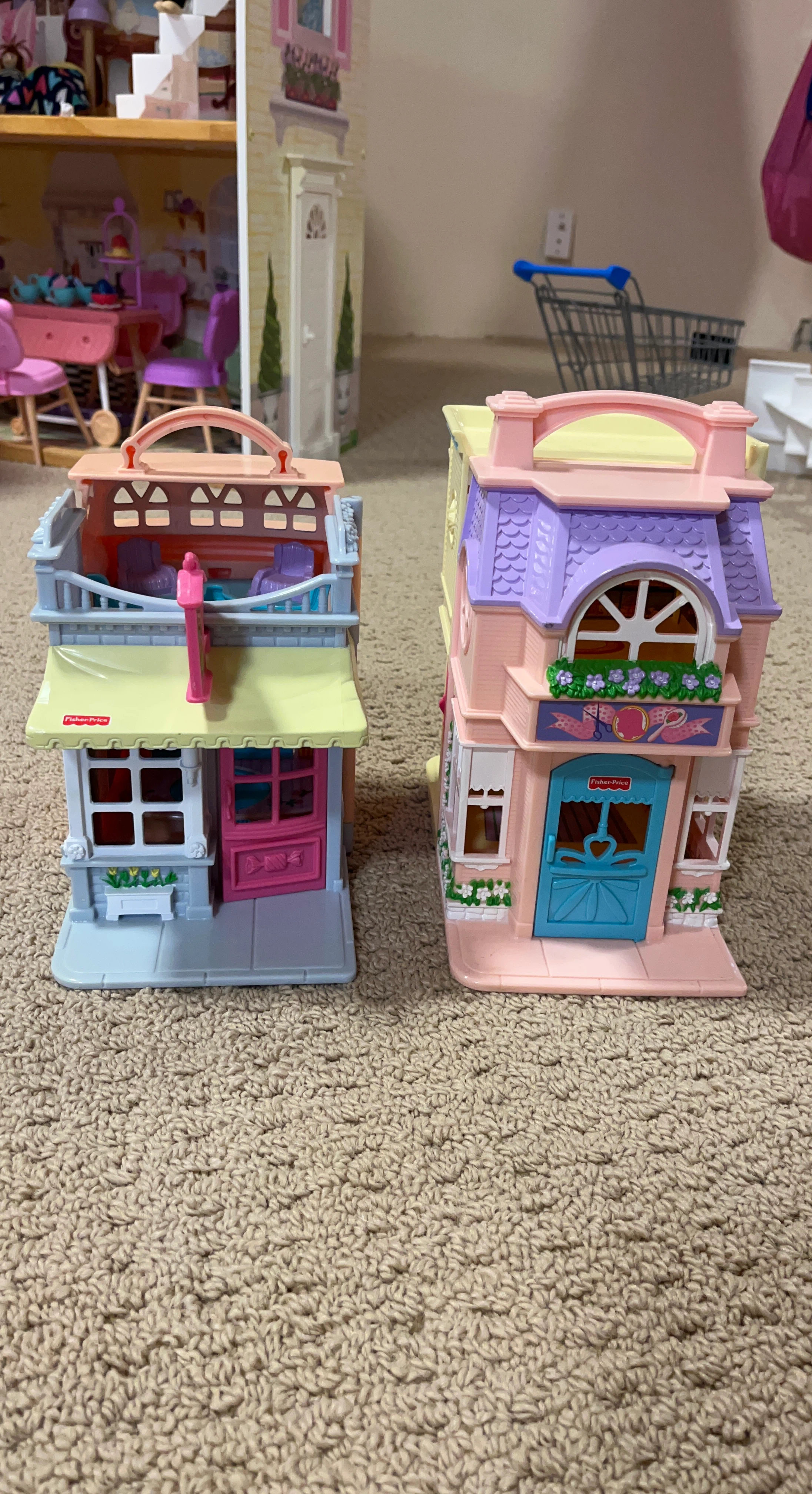 2 Vintage 2001 sweet streets dollhouses (Mattel/fisher price)
