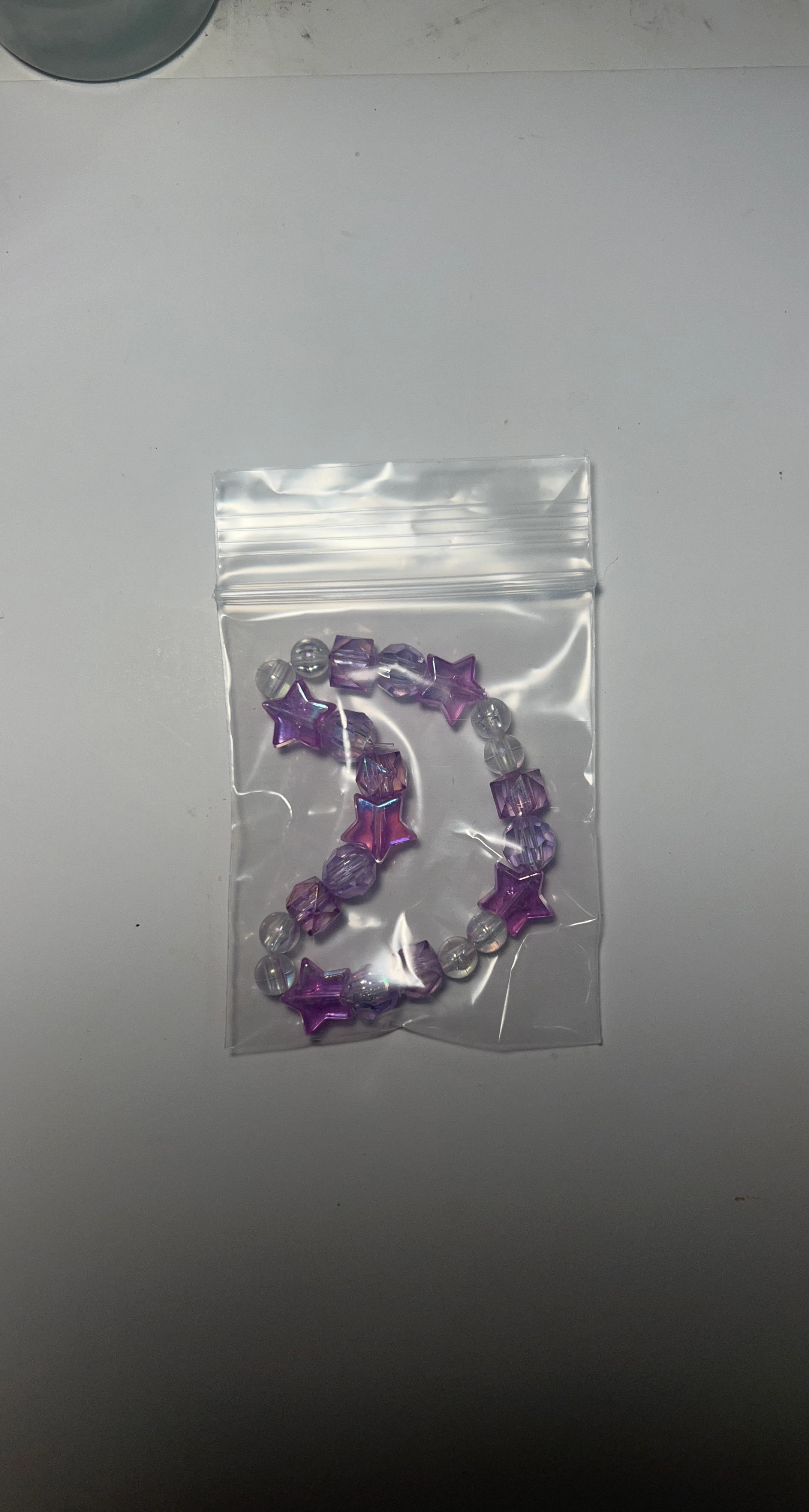 Purple Star Beaded Bracelet