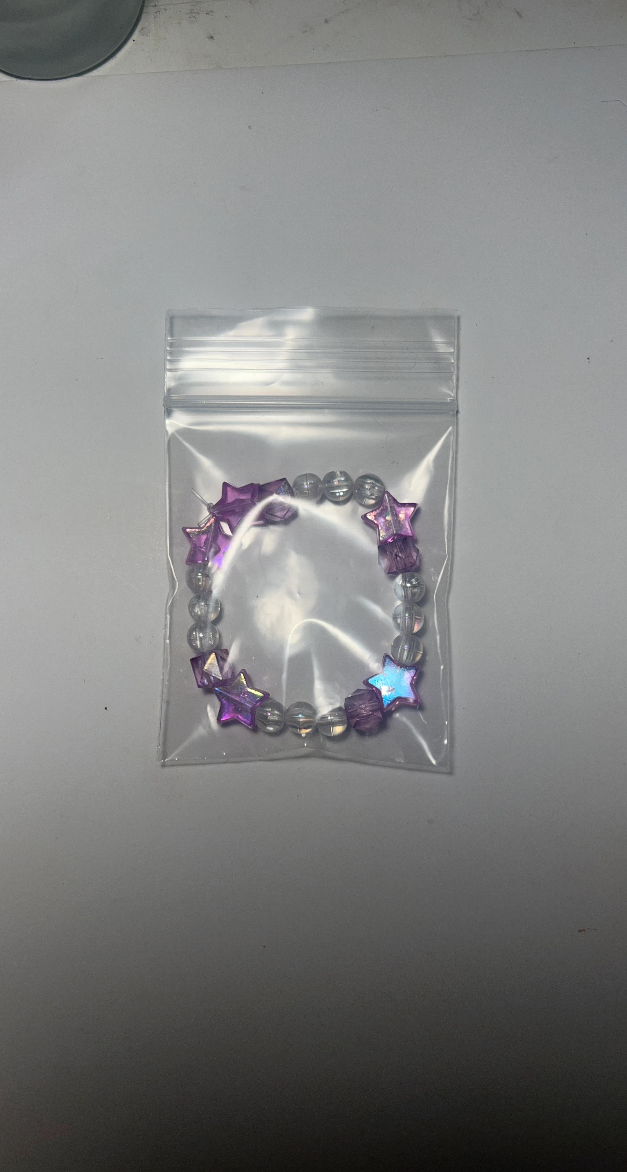 Purple Star Beaded Bracelet