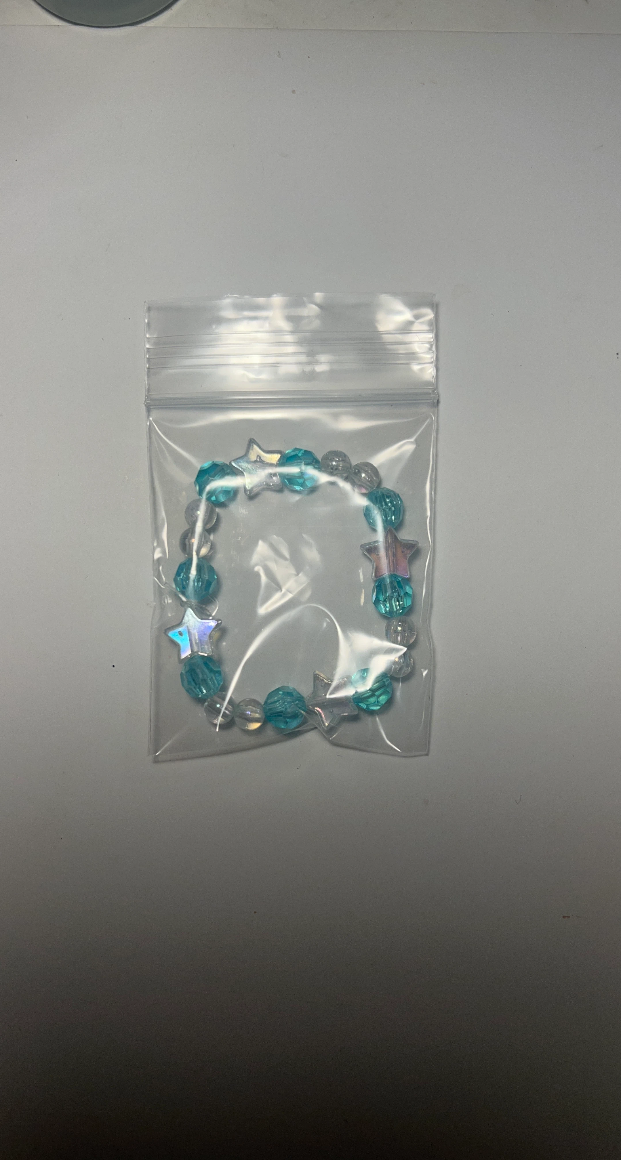 Blue Beaded Star Bracelet
