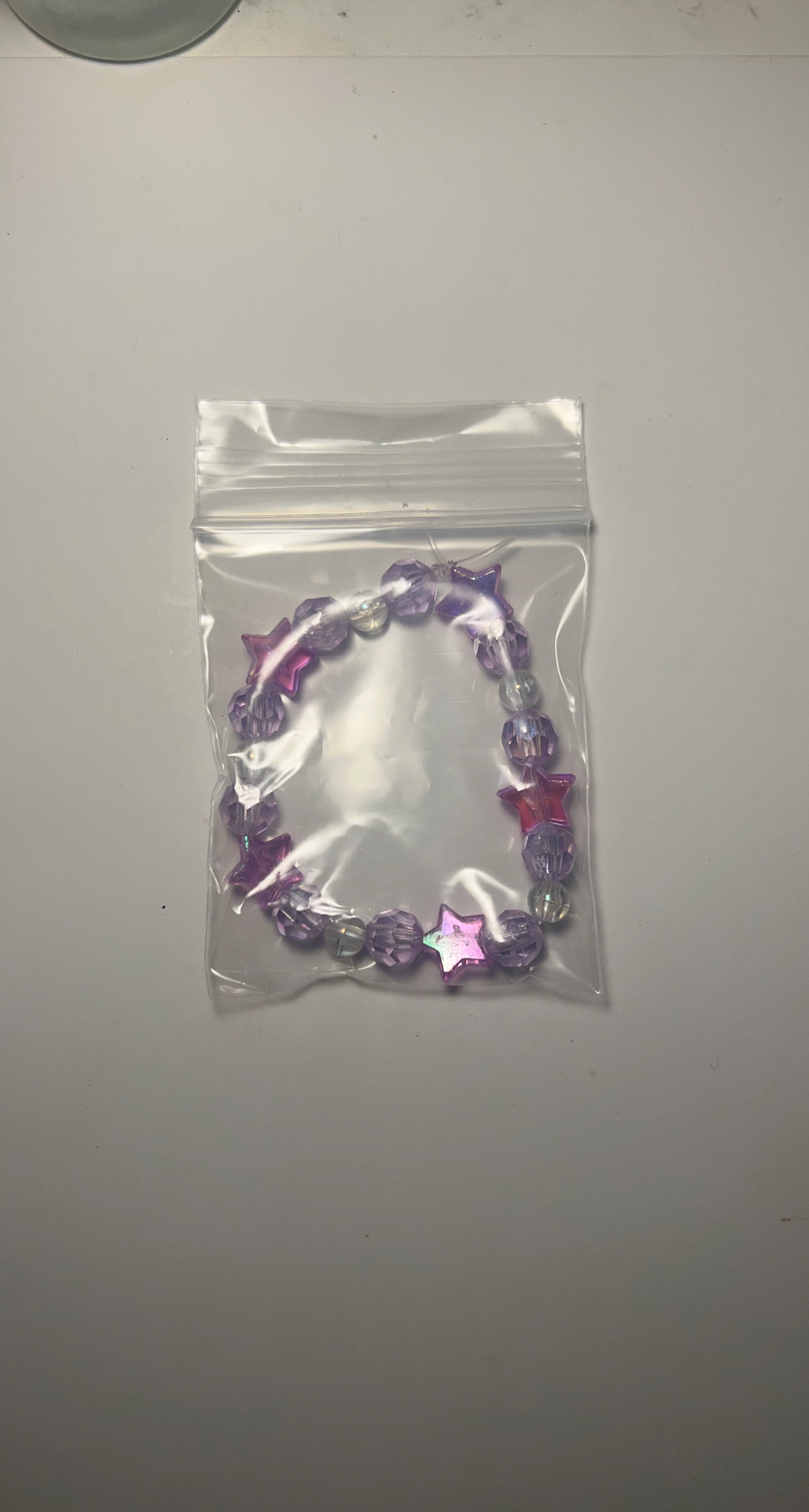 Purple Star Beaded Bracelet