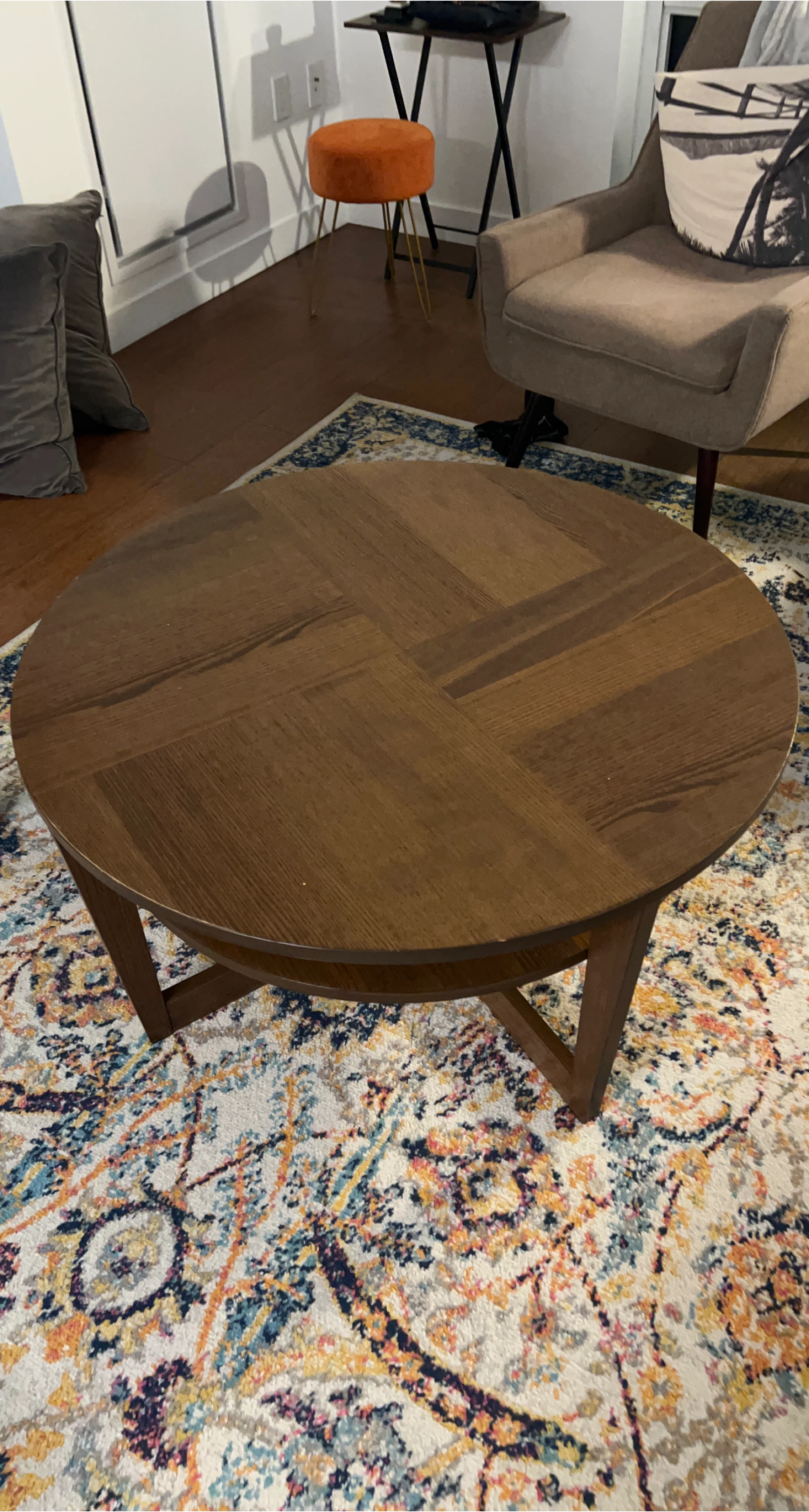 Round Wood Coffee Table
