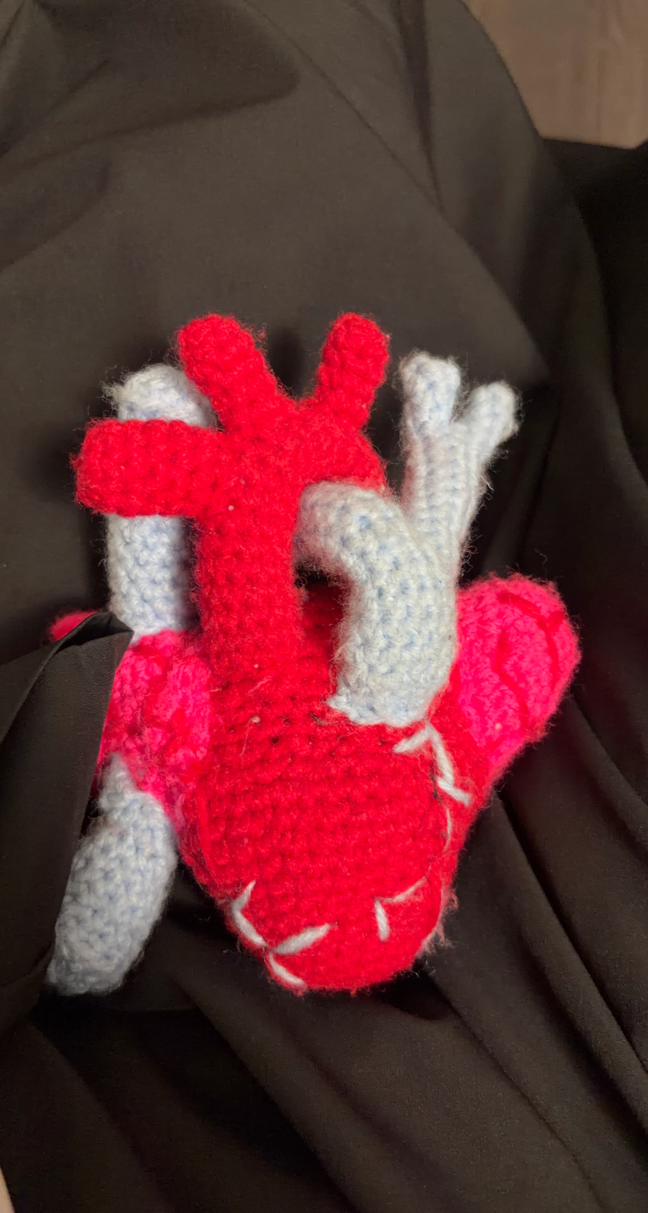 Handmade Crochet Anatomical Heart Plush