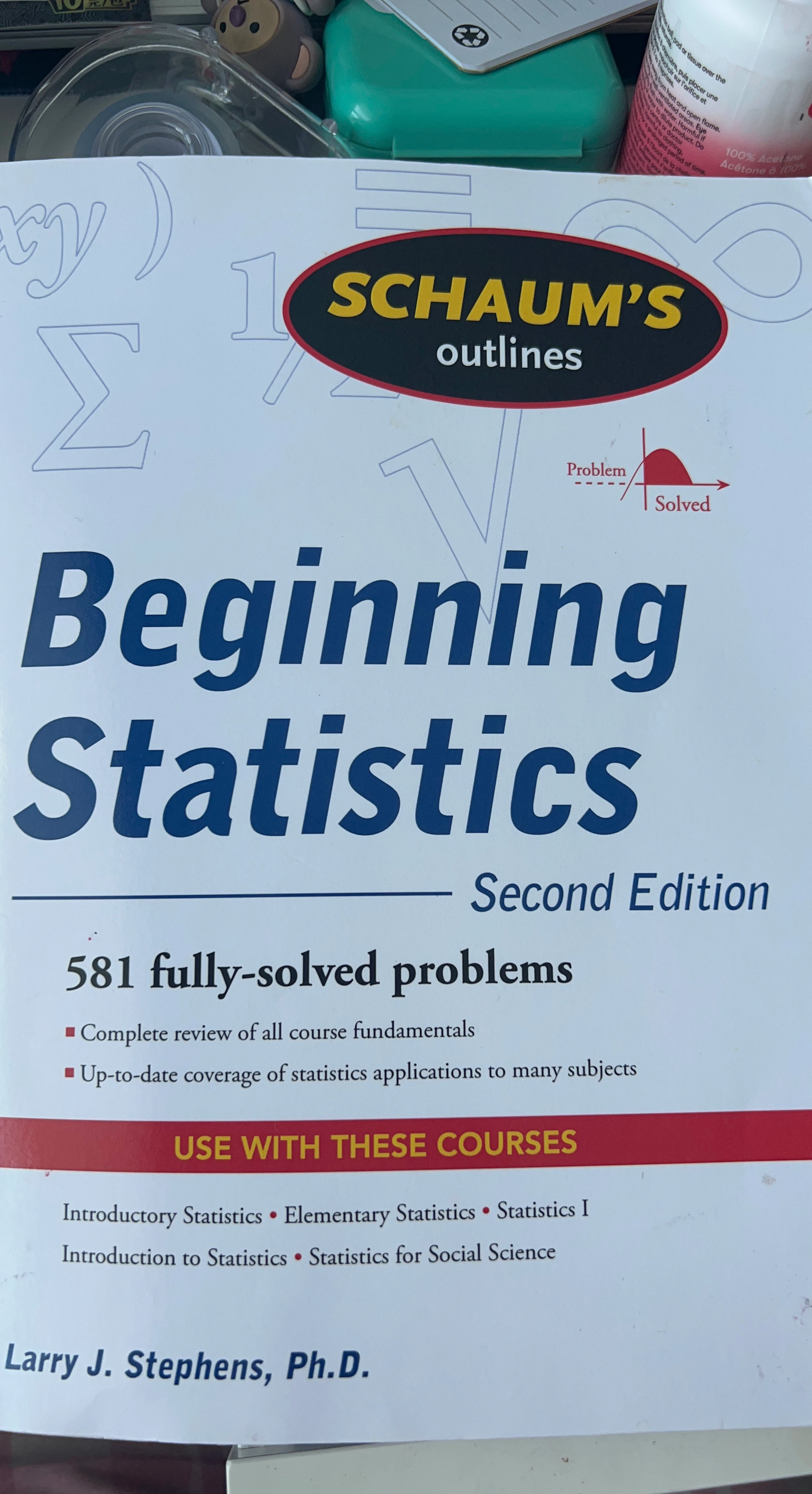 Schaum's Outlines Beginning Statistics Book