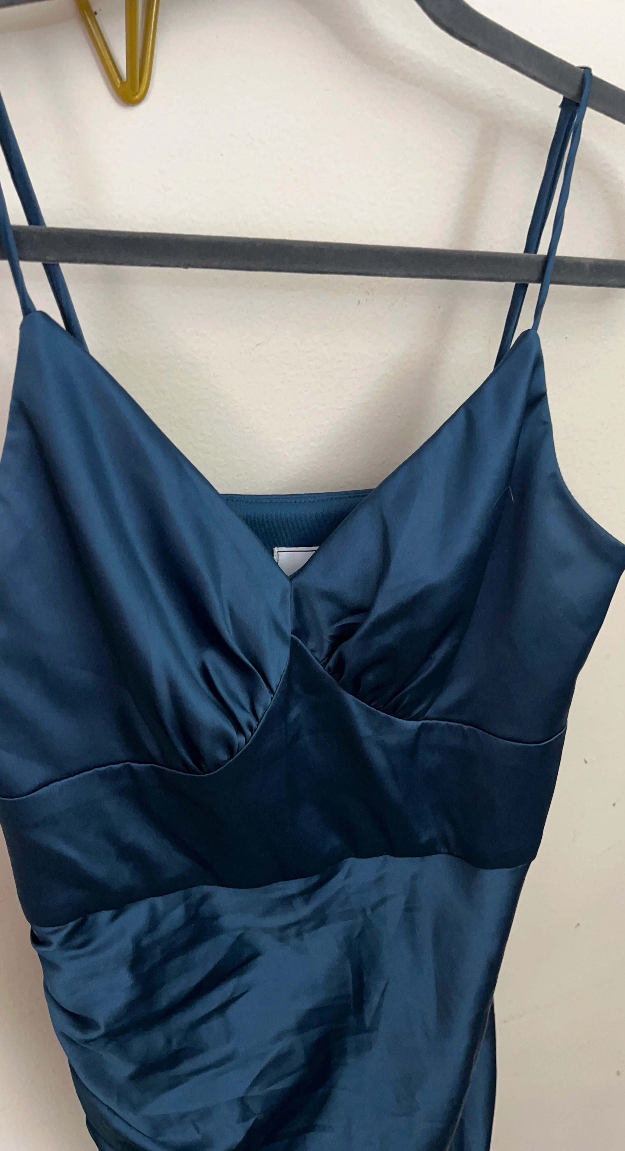 David’s Bridal satin slip dress.