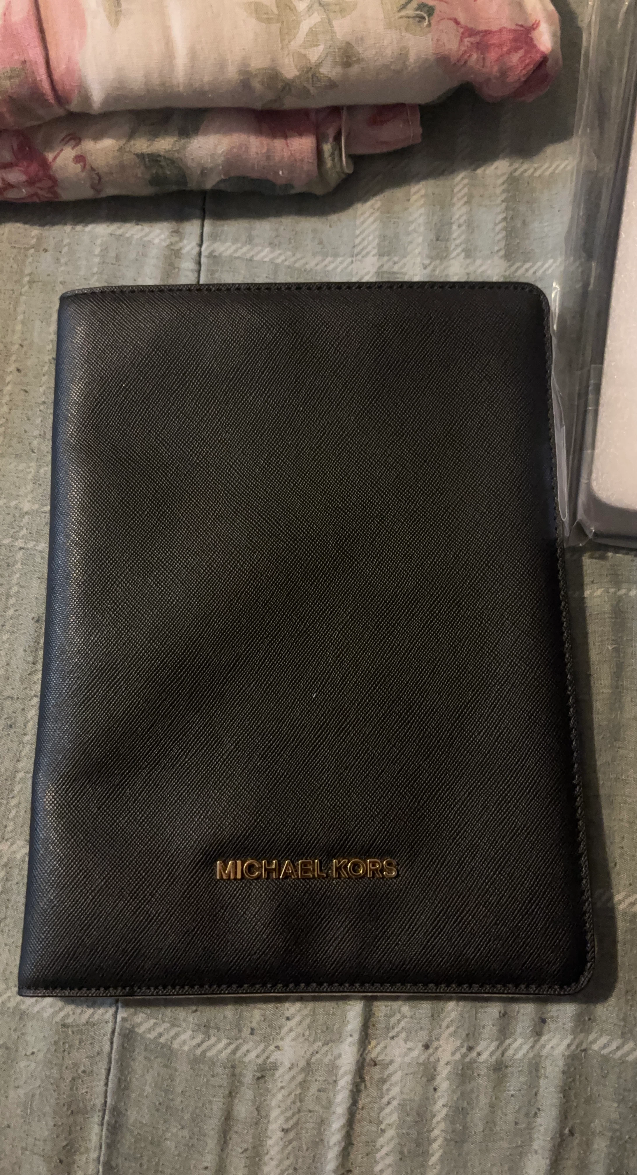 Michael Kors Black Saffiano Leather Travel Wallet