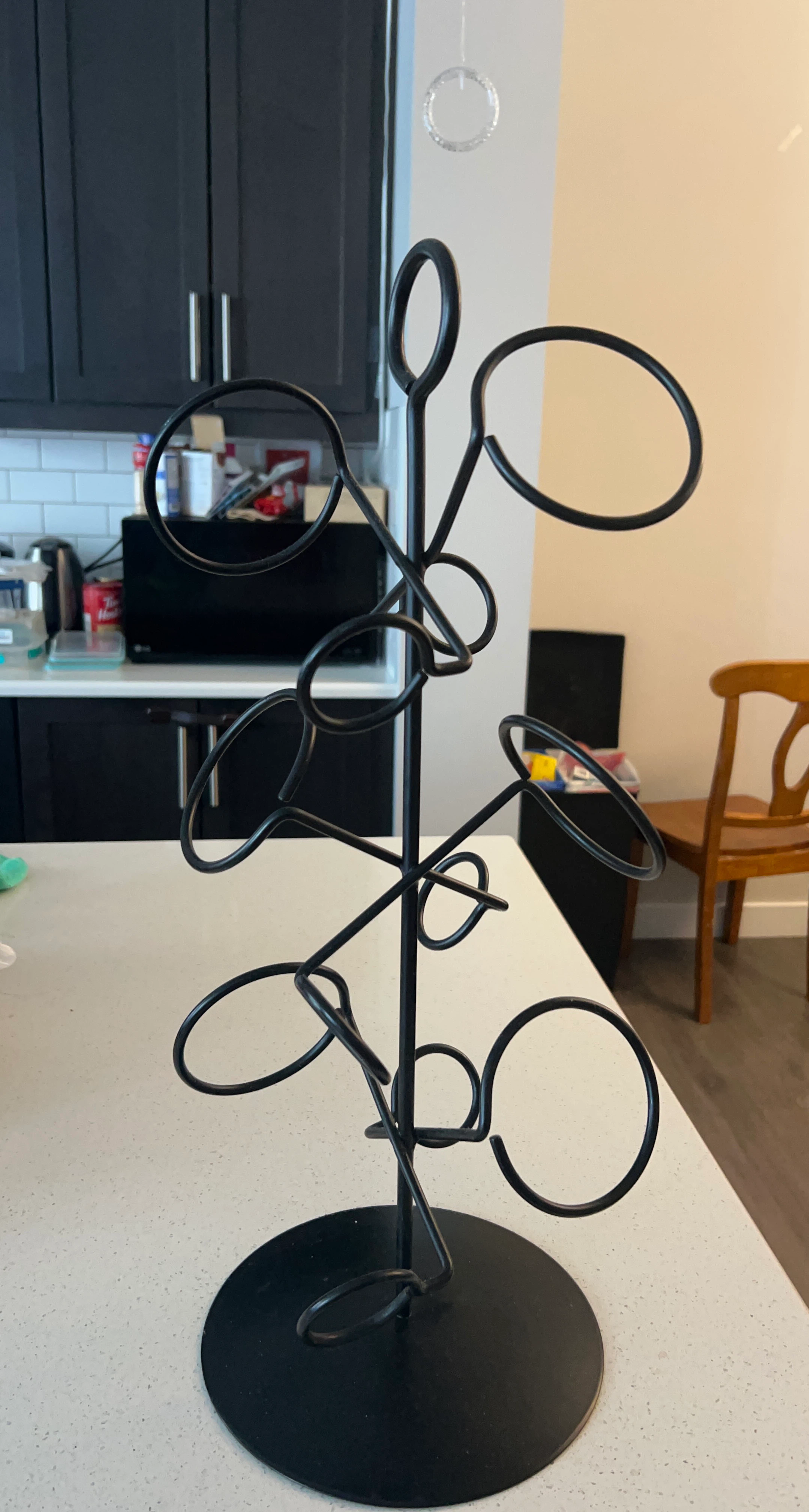 Black Metal Wine Rack