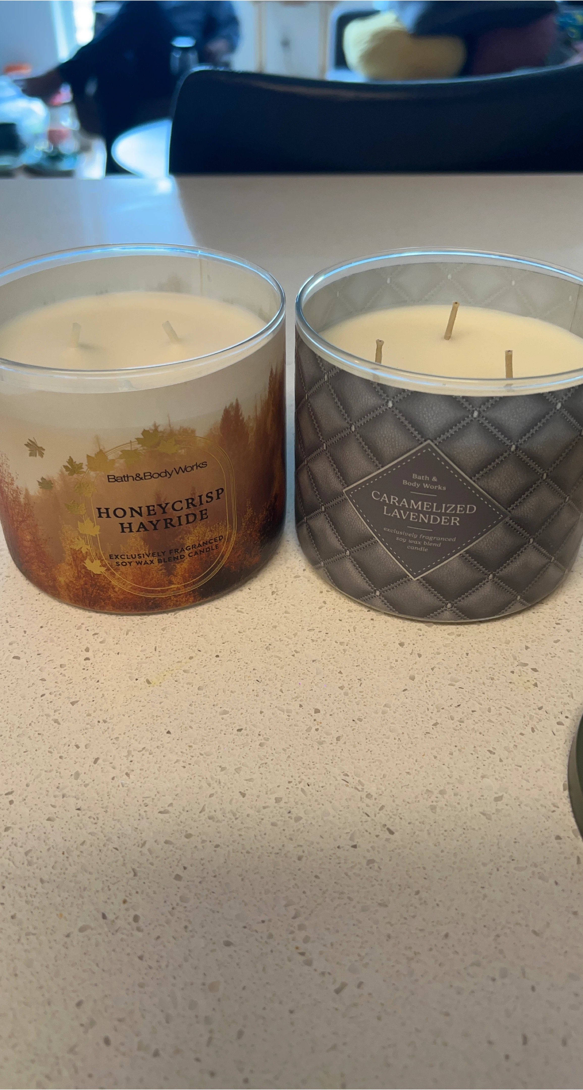 Bath & Body Works Honeycrisp & Caramelized Lavender Candles