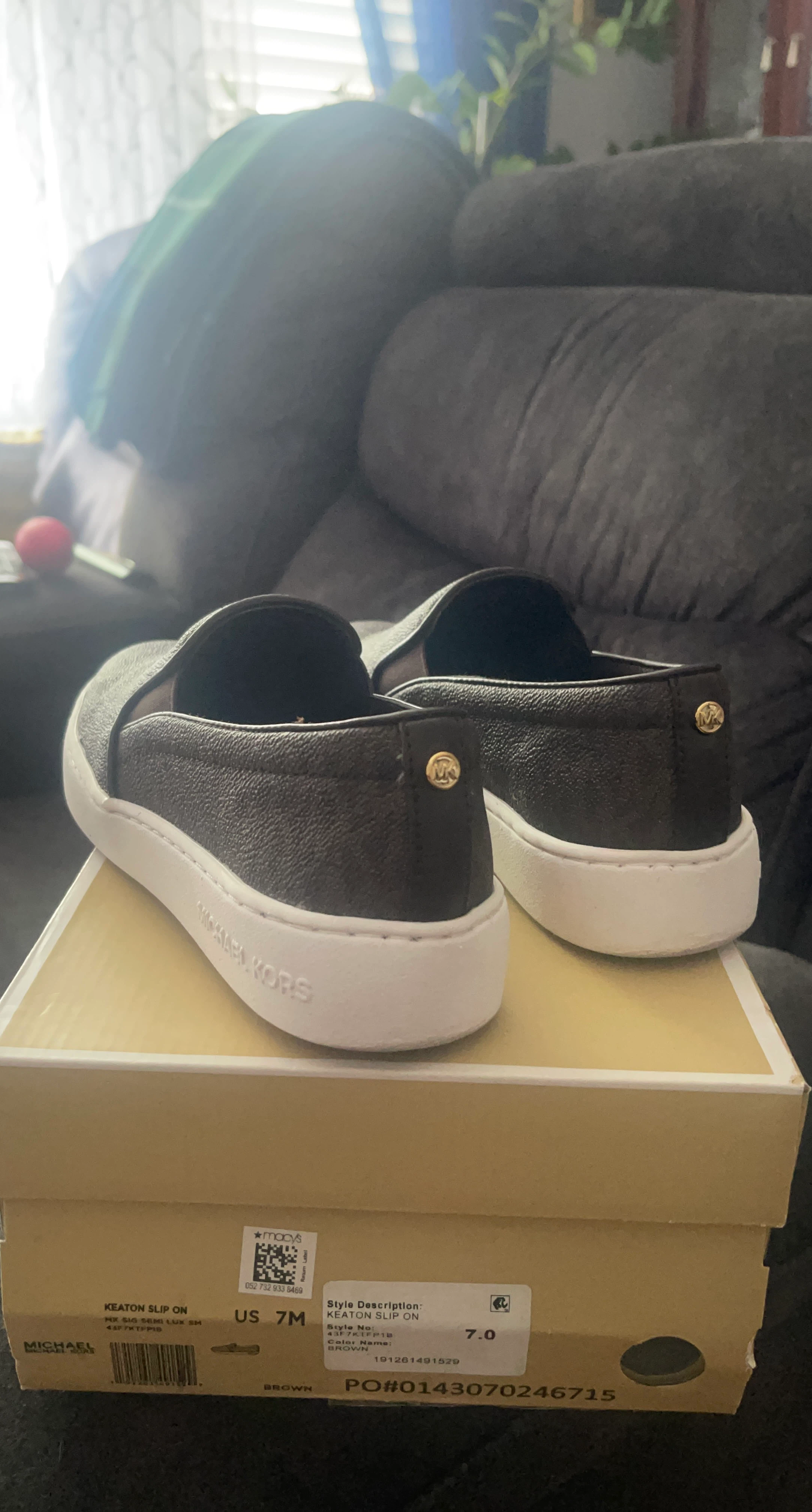 Michael Kors Keaton Slip On Sneakers Brown US 7