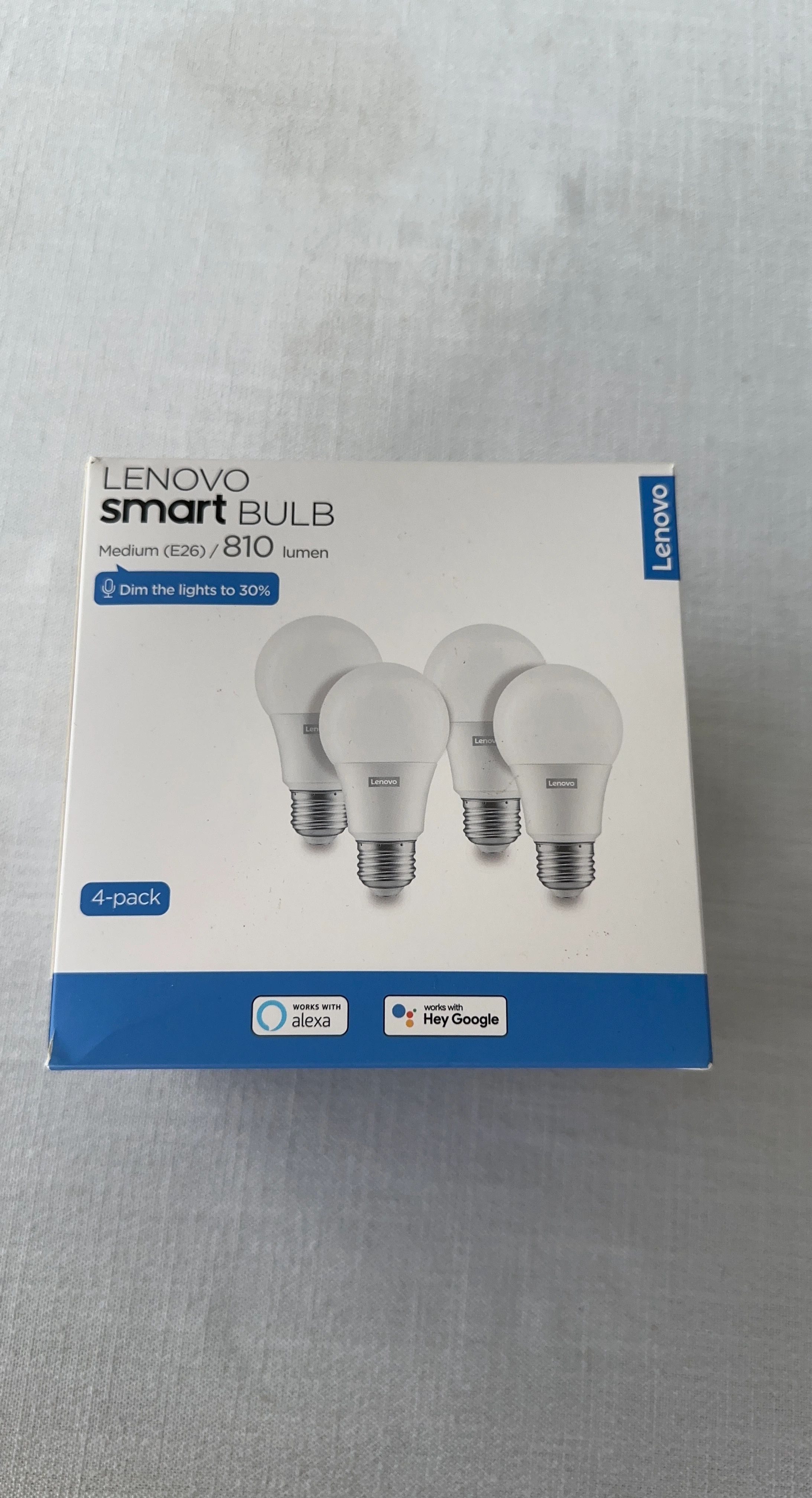 Lenovo Smart LED Bulb 4-Pack (810 Lumen)