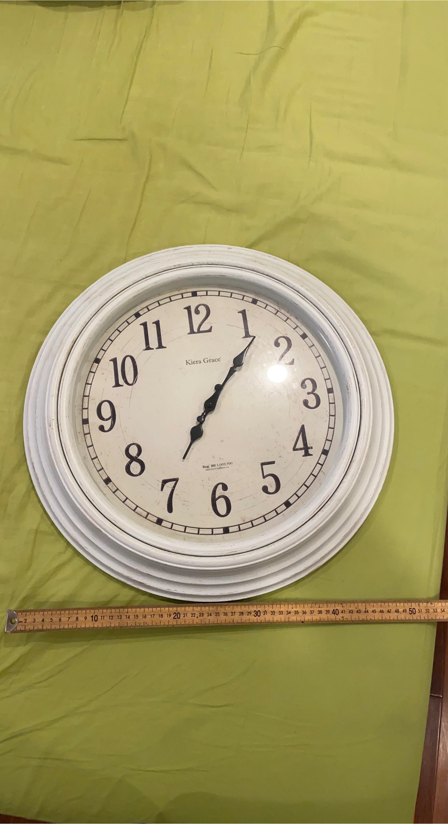 Kiera Grace White Wall Clock