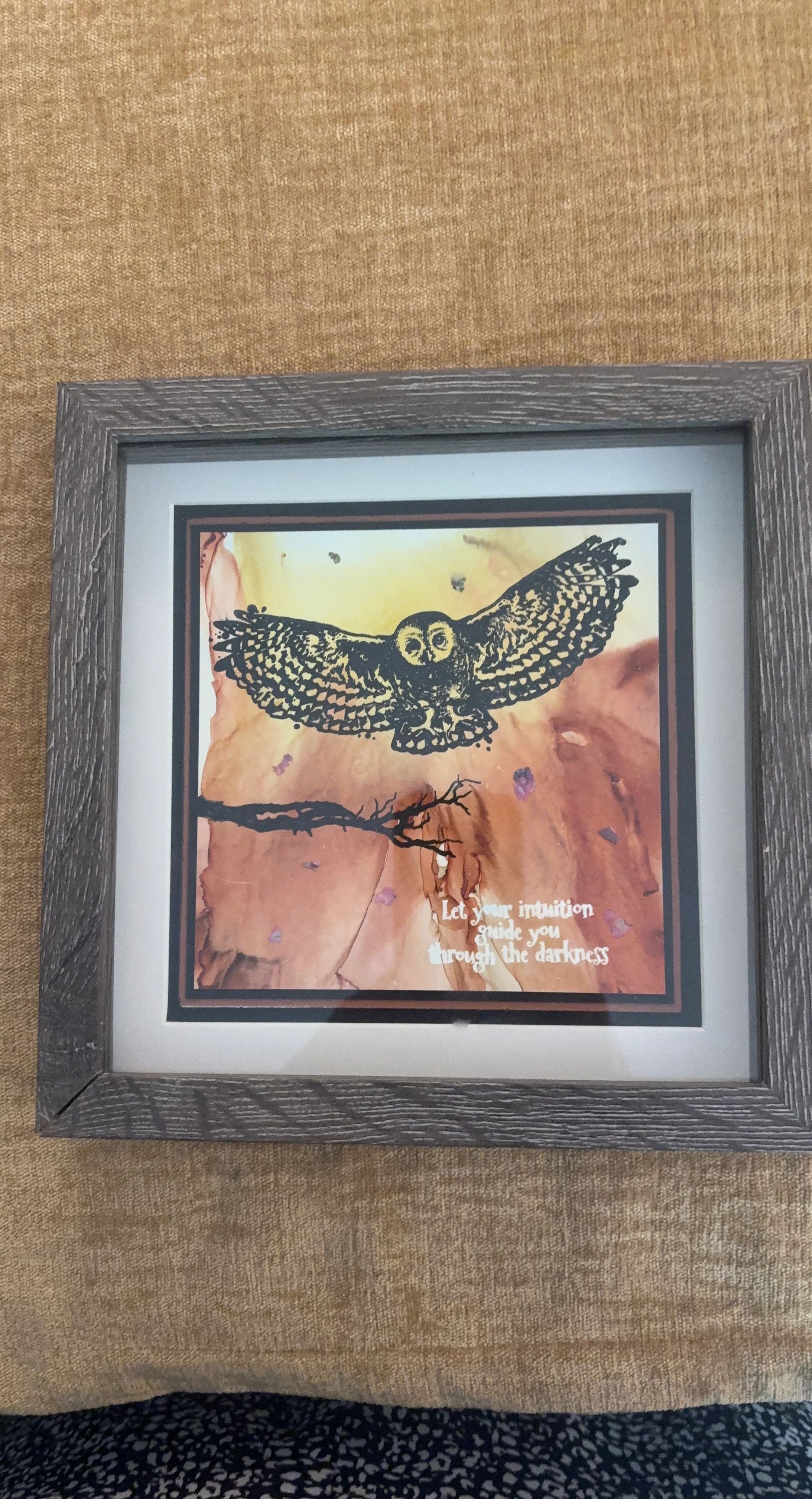 Framed Owl Art Print
