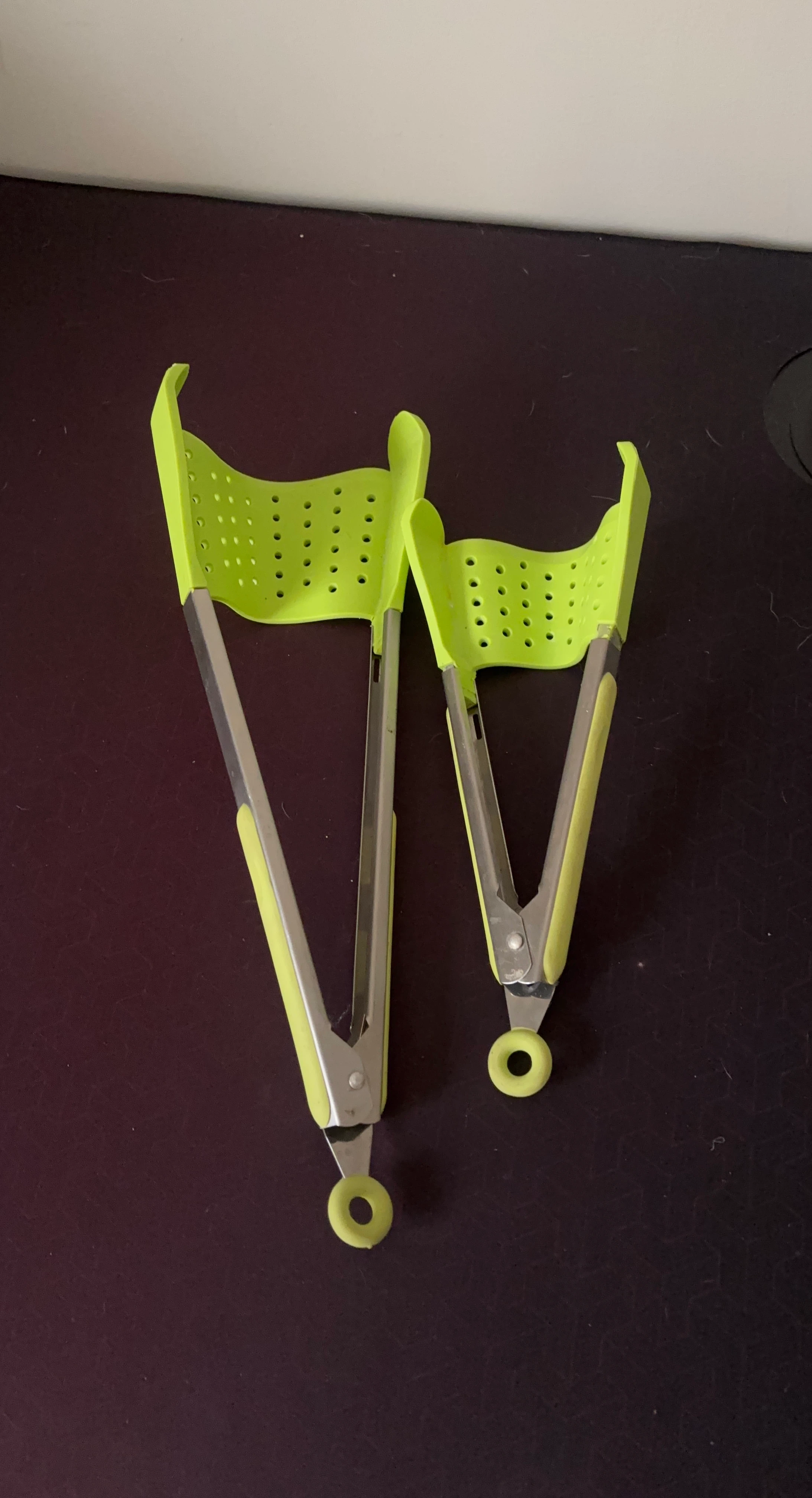 Lime Green Kitchen Tongs Set