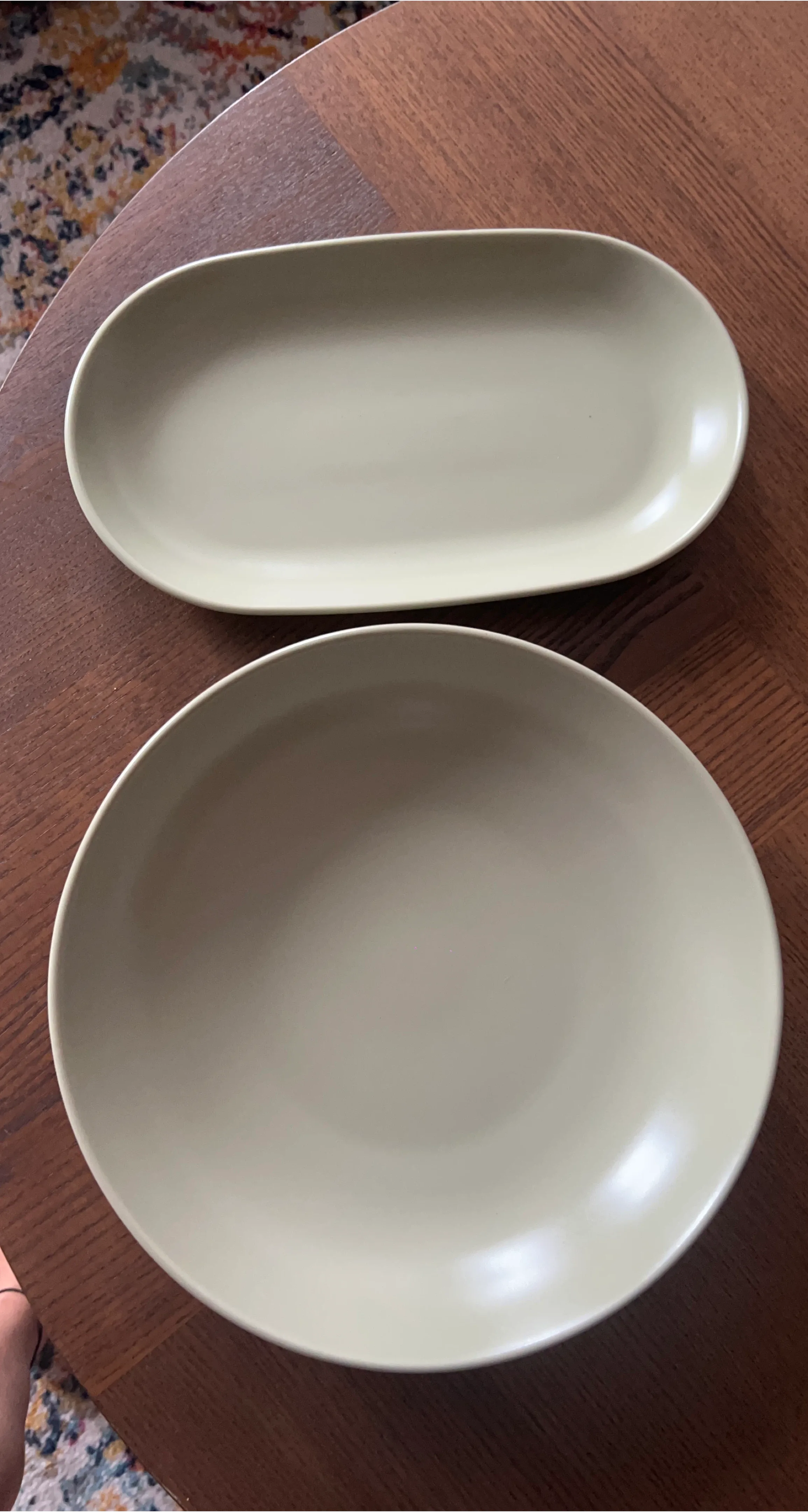 Set of 2 Oval Serving Plates