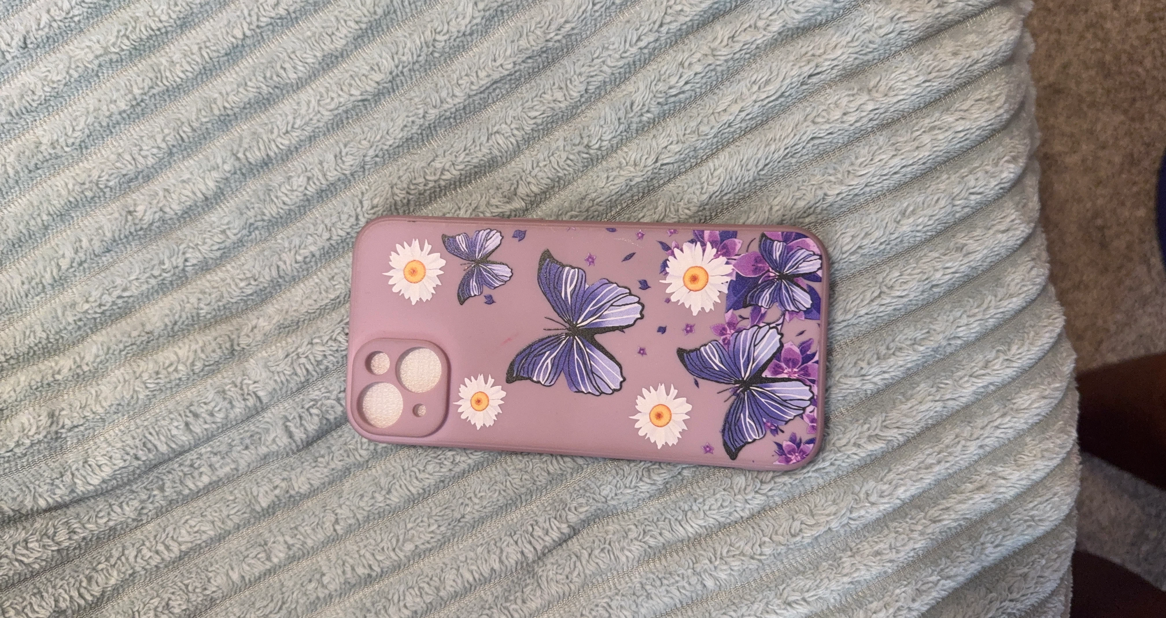 Purple Butterfly & Daisy Phone Case