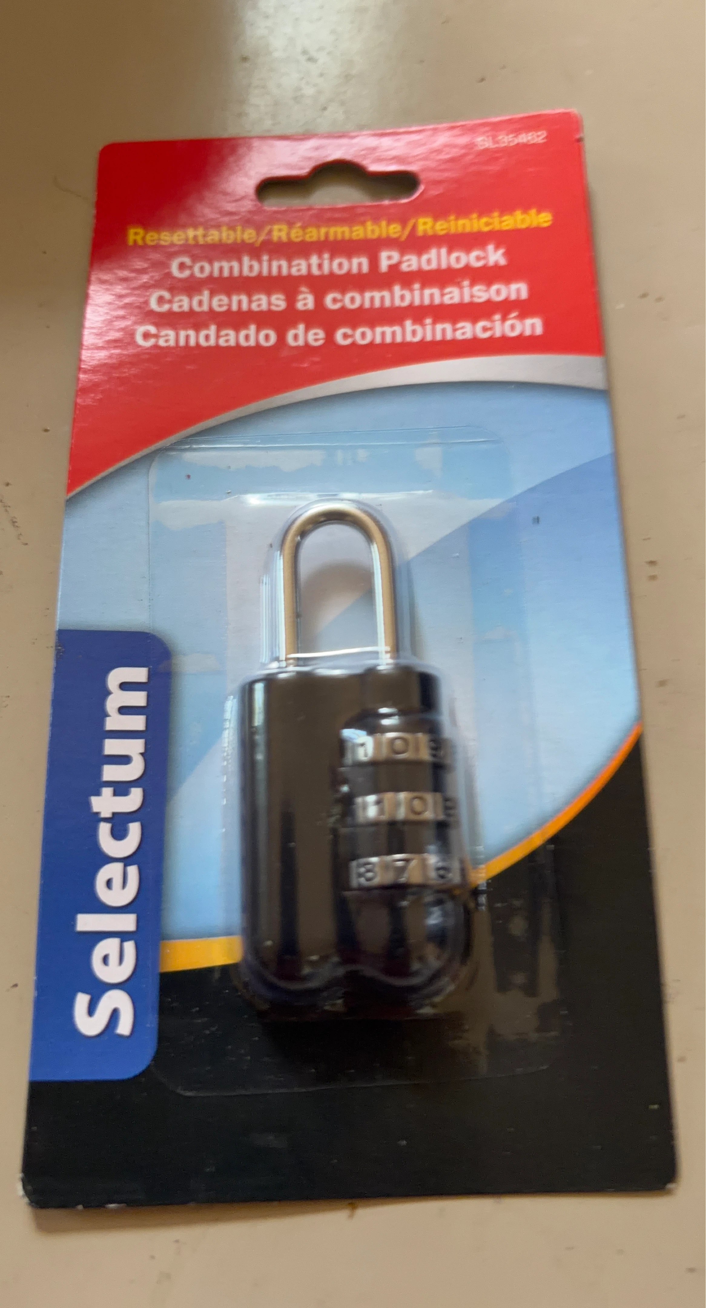 Selectum Resettable Combination Padlock