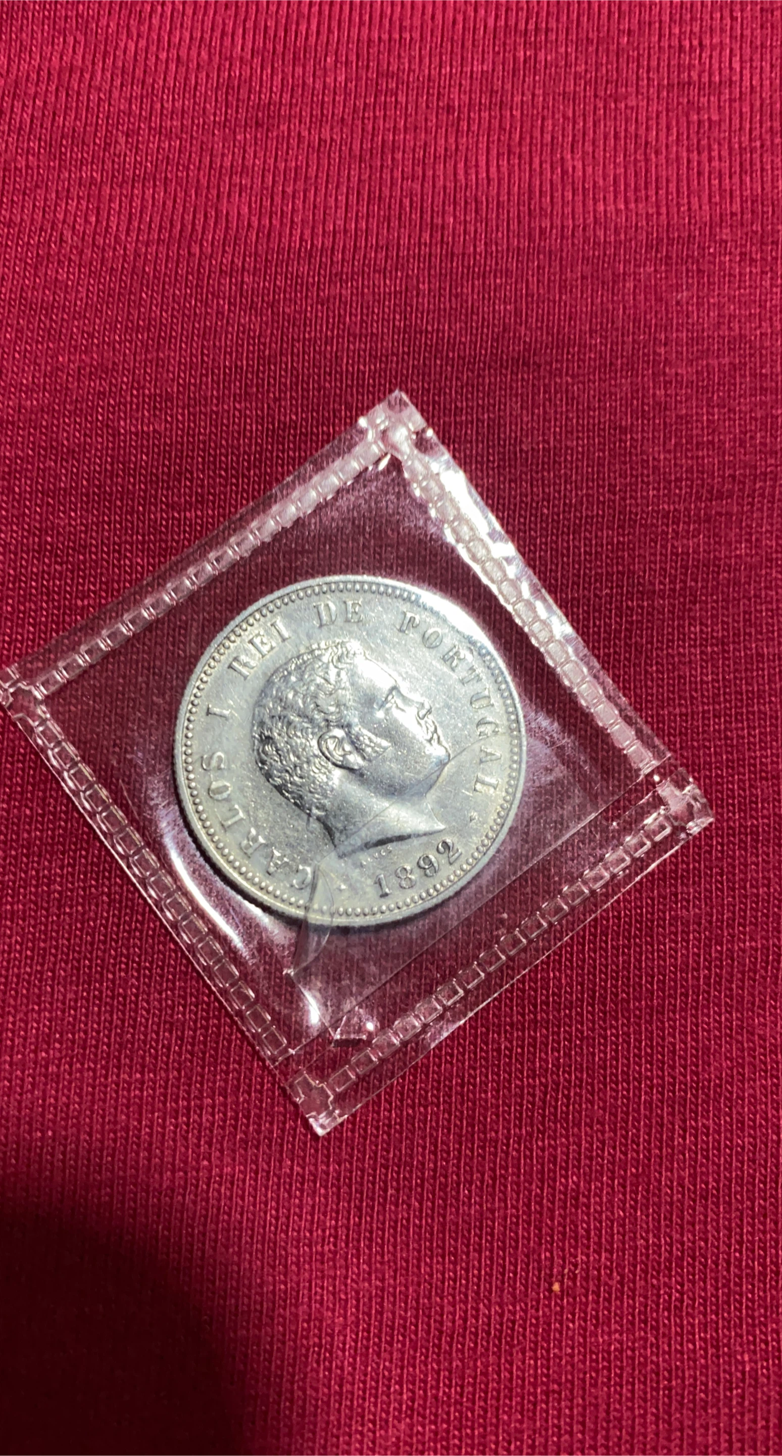 (RARE) Portugal 200 Reis Coin - 1892