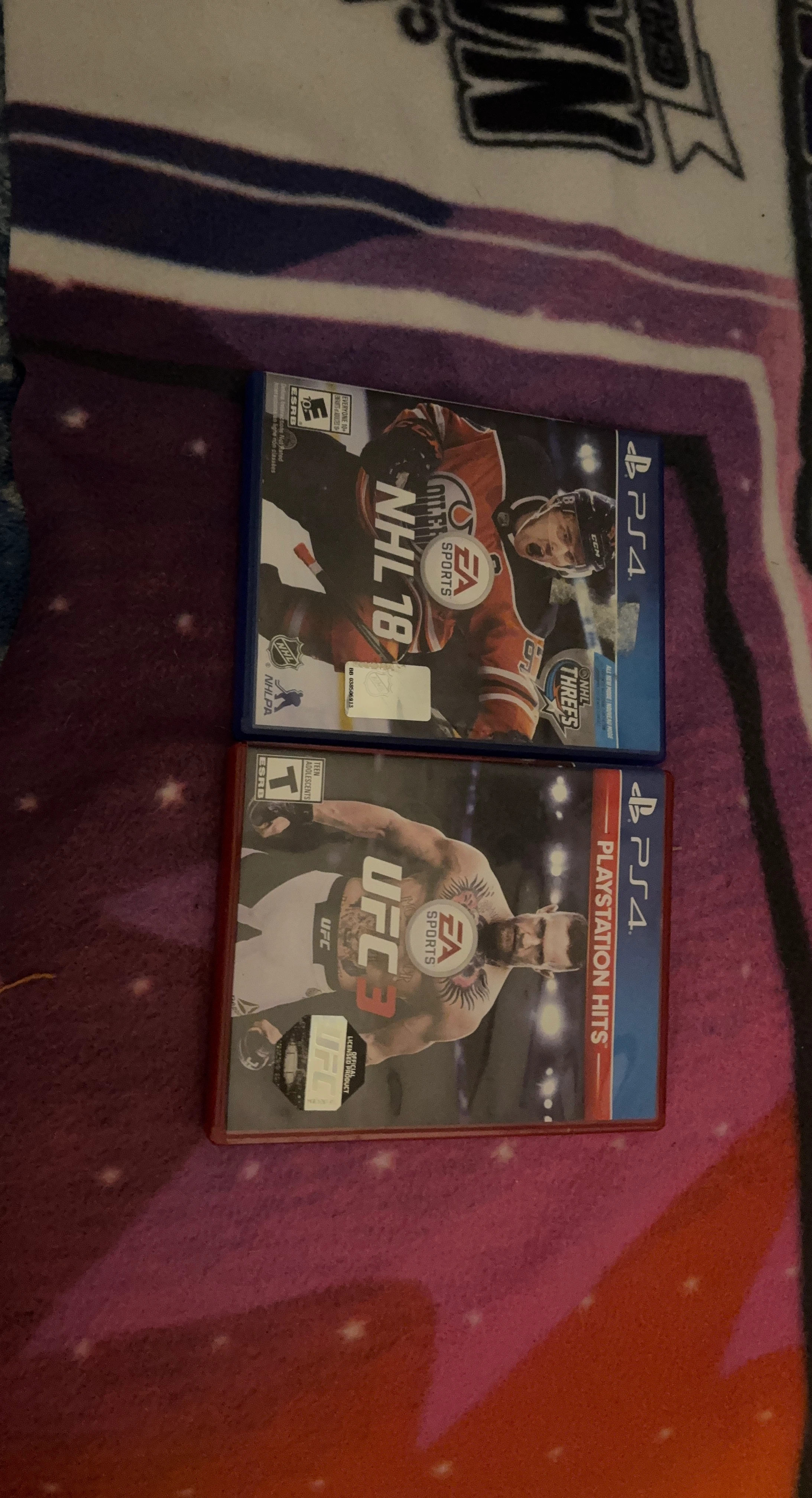 PlayStation 4 Games: NHL 18 and UFC 3