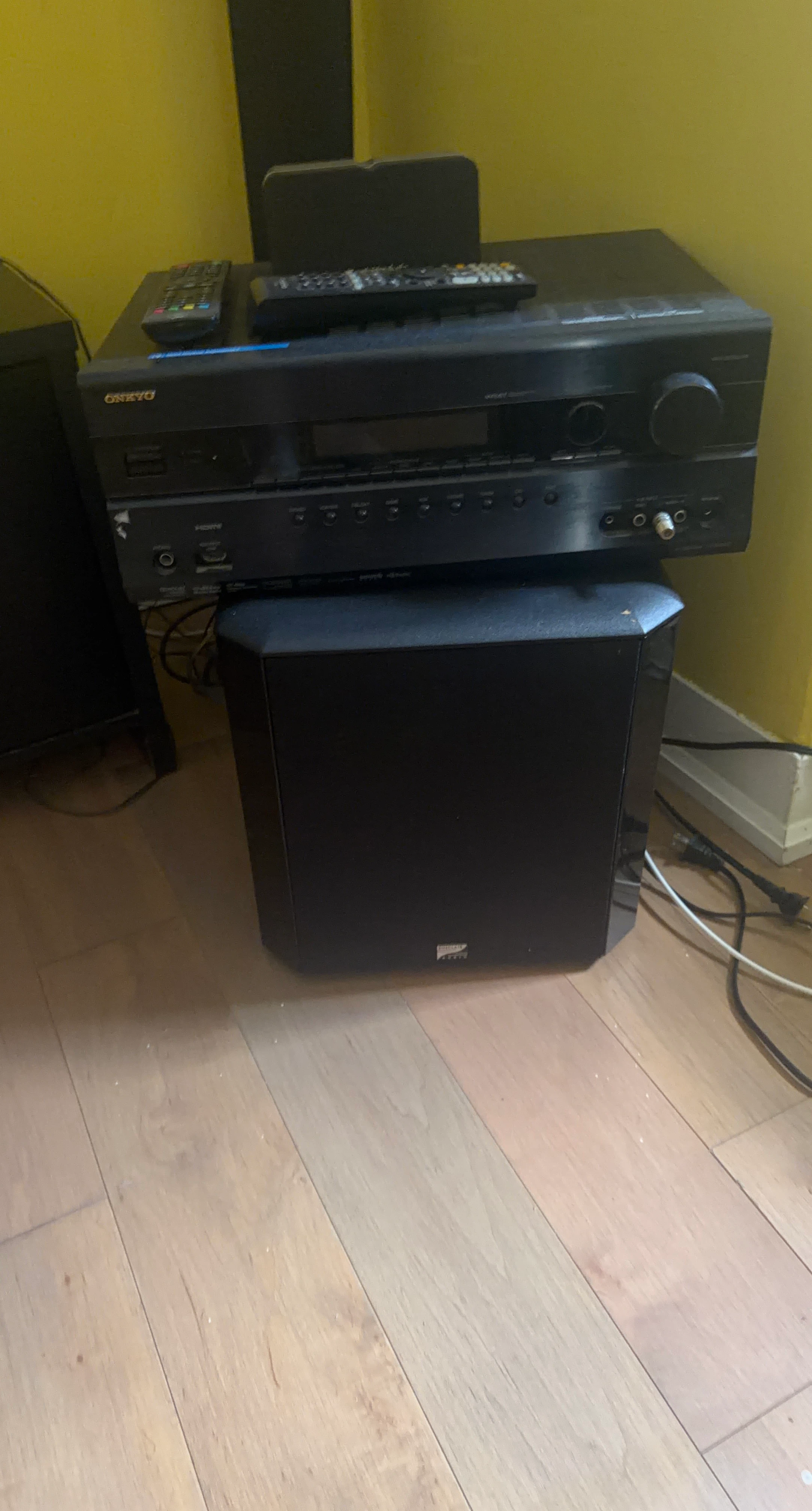 Onkyo AV Receiver and Subwoofer